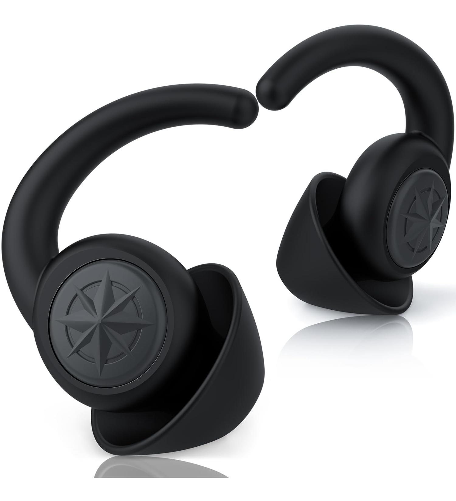 Noise Cancelling Ear Plugs for Sleeping - BUENSUENO Reusable Silicone Earplugs (2 Pairs) with Travel Case for Sleep Work Swimming & Concert - HM Orange & Dark Black - Buy Online on GoSupps.com
