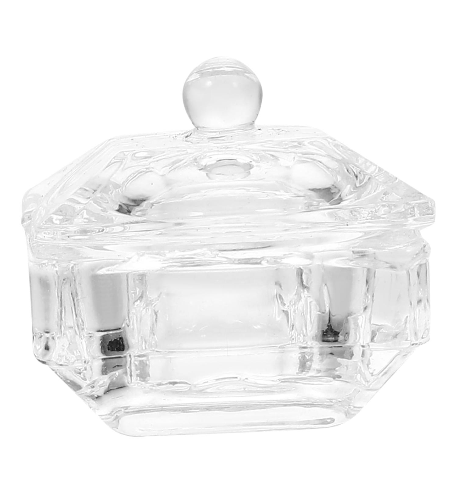 Zerodeko Diamond Decor Candy Jar Nail Art Accessories Glass Nail Dish with Lid Acrylic Nail Tools Nail Dish Cup Manicure Nail Dish Dappen Dish Glass Nail Cup Glass Jar Wedding 1 - Buy Online on GoSupps.com