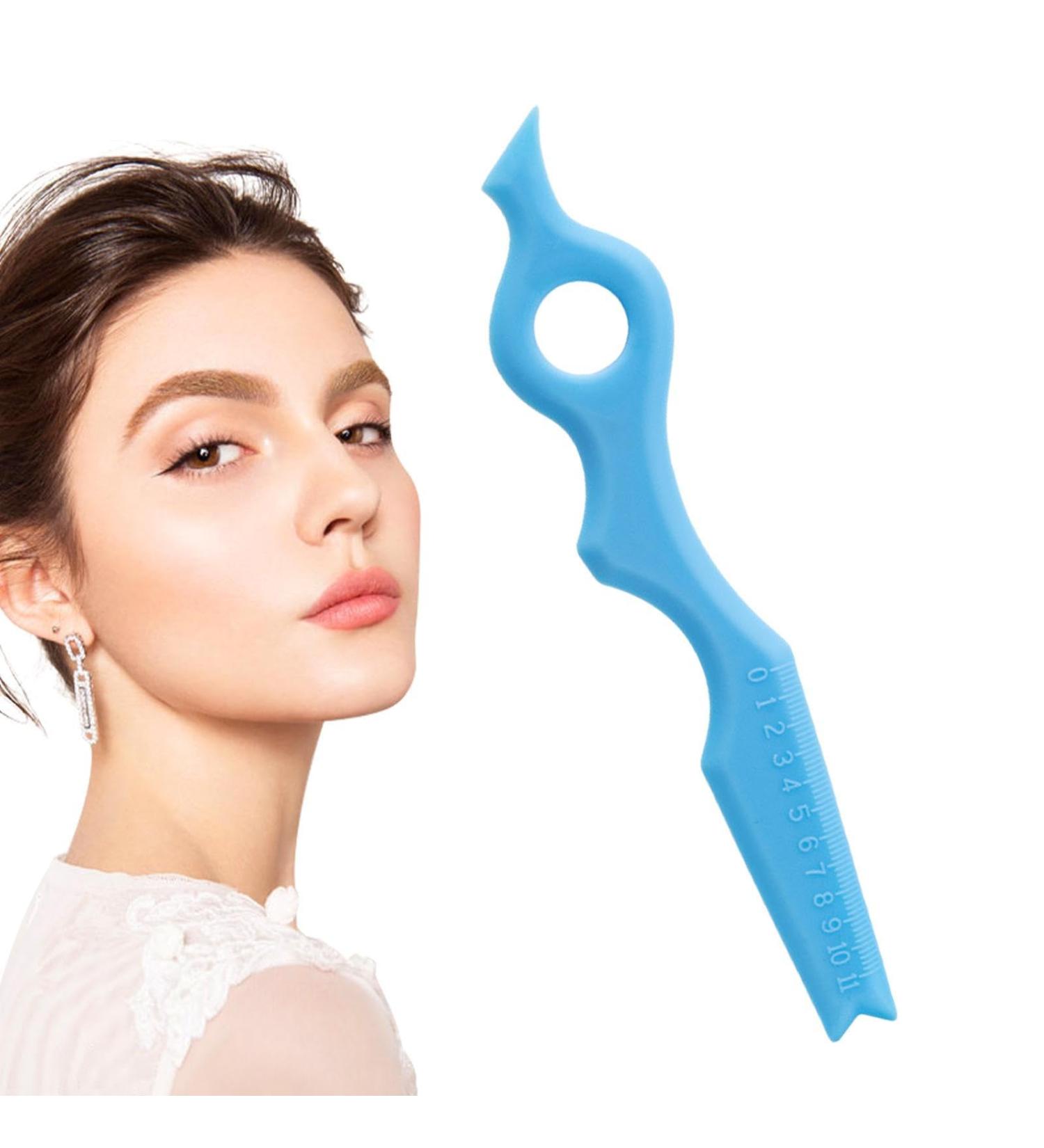 Silicone Eyeliner Aid | Eyebrow and Eyelash Applicator Stencil Tool Silicone Eyebrow Stencils Ruler for Beginners Silicone Eyeliner Applicator Tool for Women Blue - Buy Online on GoSupps.com