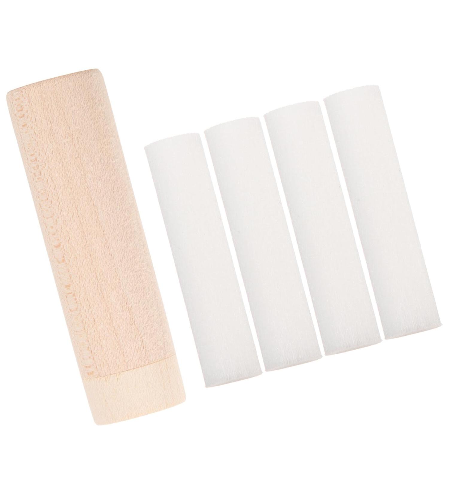 Lurrose Wooden Essential Oil Inhaler Stick - Refillable Nasal Aromatherapy Tube for Fragrance Oil - Buy Online on GoSupps.com