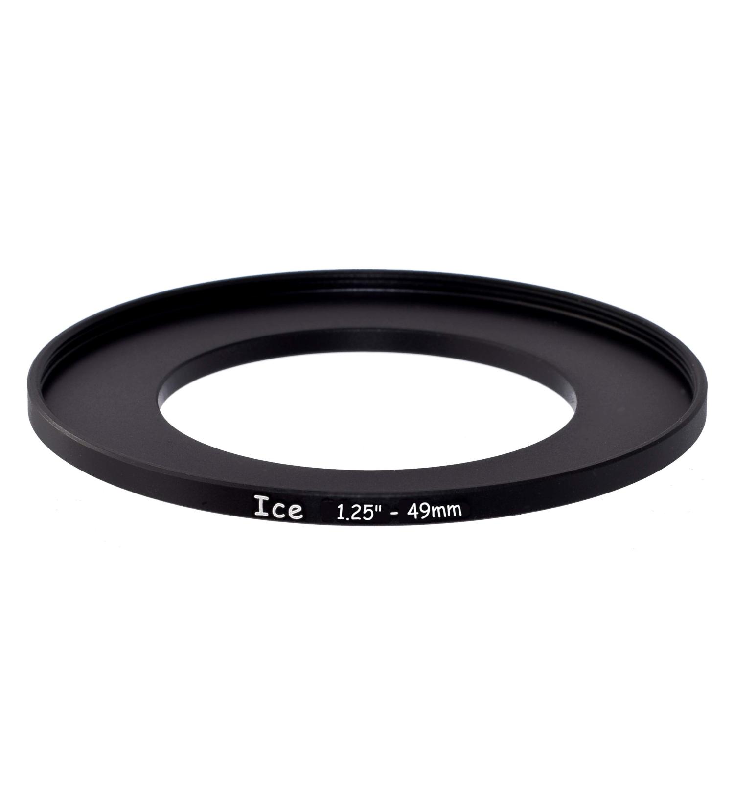 ICE 1.25" to 49mm Step Up Ring Filter Telescope Stepping Adapter