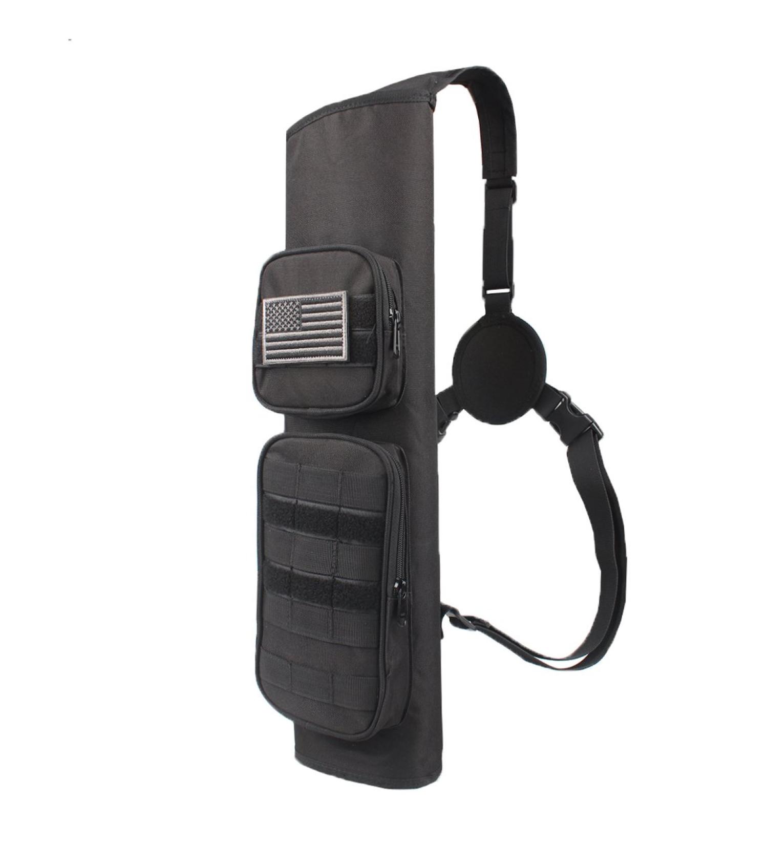 KRATARC Archery Back Quiver Bag - Black, Molle System, Pockets - Hunting, Shooting, Target Practice - Buy Online on GoSupps.com