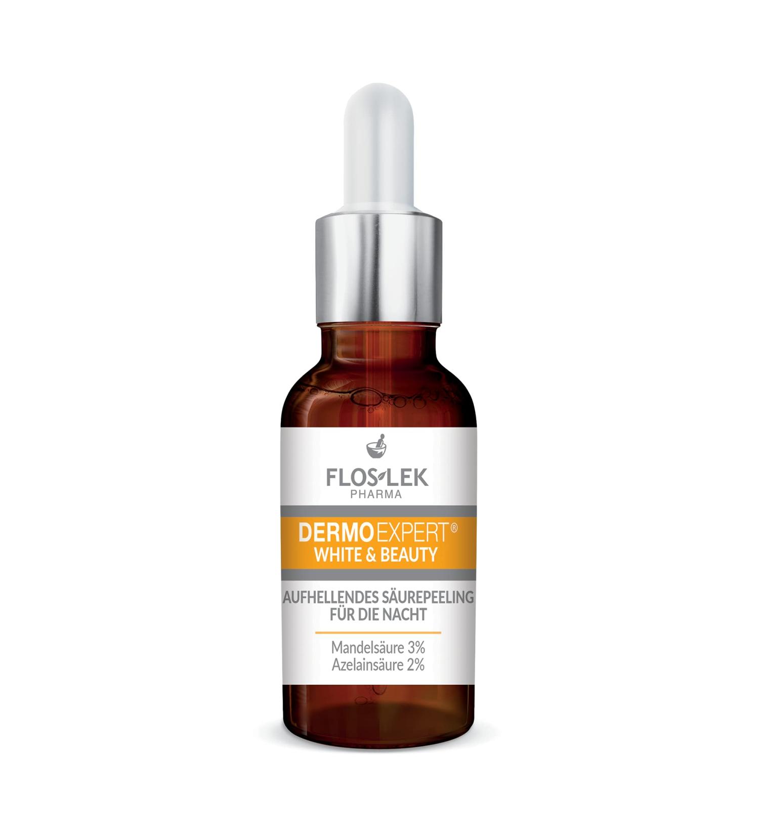 FLOSLEK Whitening Brightening Face Acid Night Peeling | 30 ml | Lightens Moisturizes Softens & Evens Skin Colour | Smoother & Brighter Complexion | Reduces the Intensity of Blemishes - Buy Online on GoSupps.com