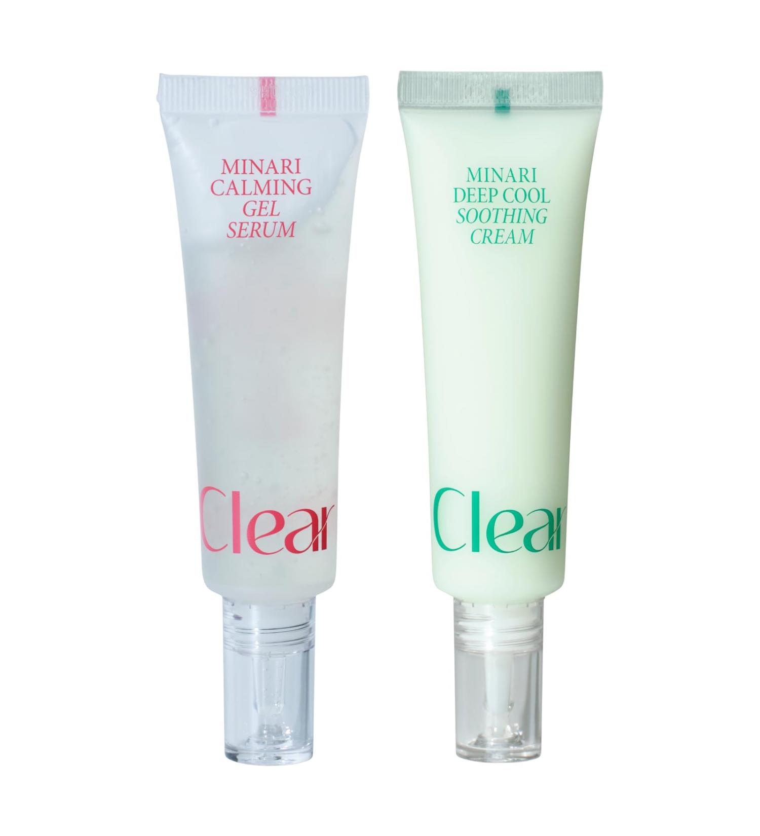 ClearDea Minari Daily Soothing Duo Gel Serum & Cool Cream Lightweight Calming Skincare Set - Buy Online on GoSupps.com