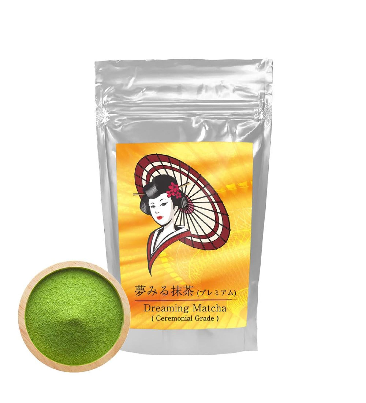 Japanese Matcha Green Tea Powder "Dreaming Matcha" Genuine Authentic Yamecha Yame tea Zen Relax Suvenior (200g Ceremonial Grade) - Buy Online on GoSupps.com