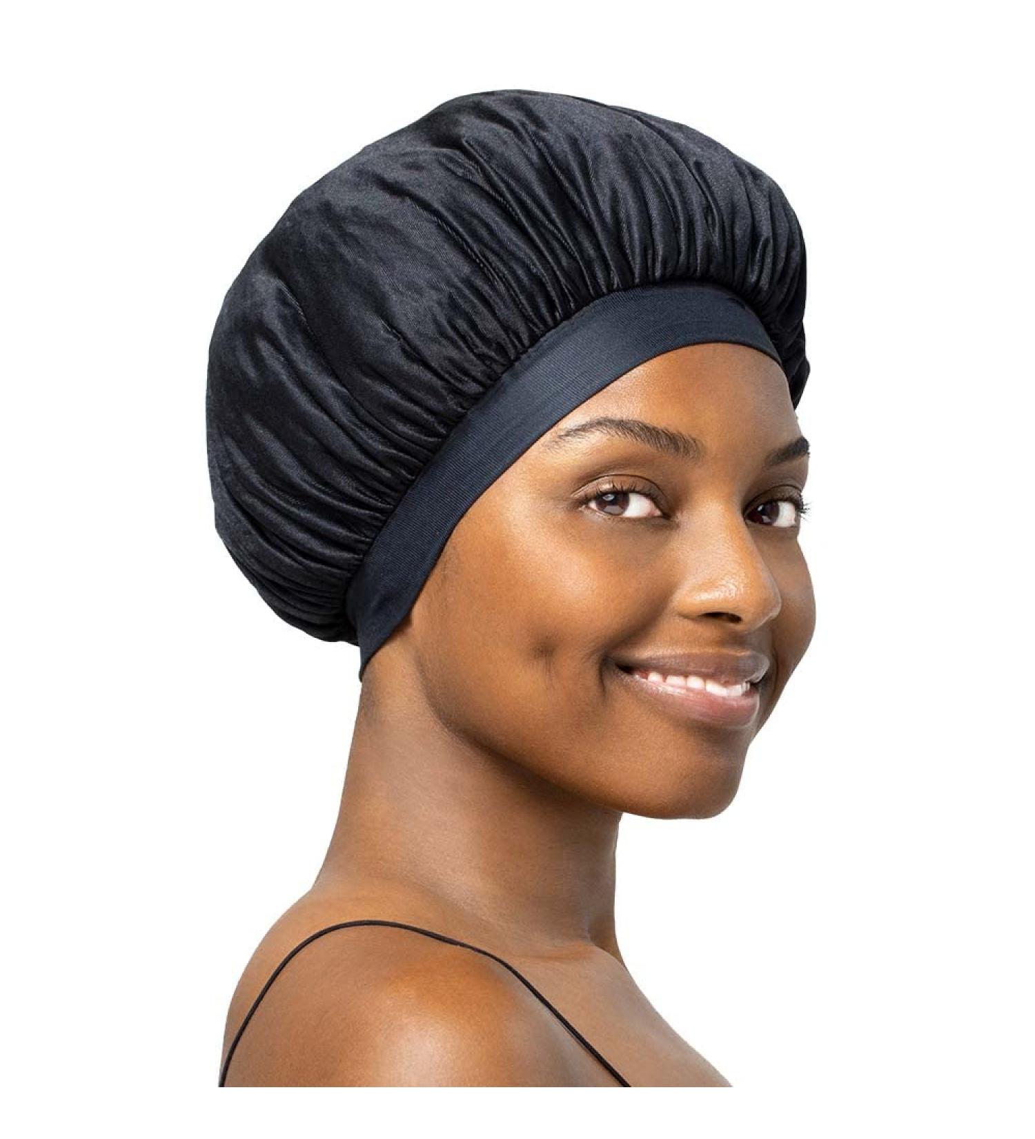 Stay On Satin Anti-breakage Bonnet - Black | 1 Count - Buy Online on GoSupps.com