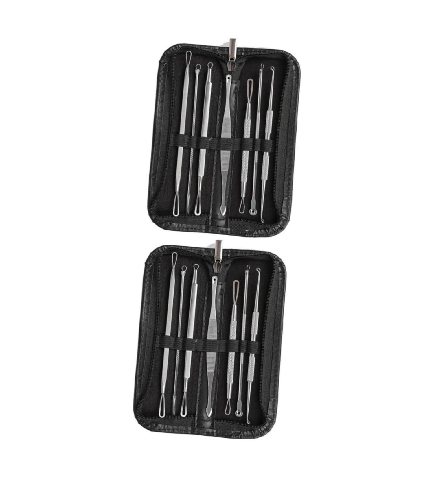 WOONEKY 14 Pcs Blackhead Extractor Blackhead Removal Tool Extractor Tools Comedone Extractor Silver - Buy Online on GoSupps.com