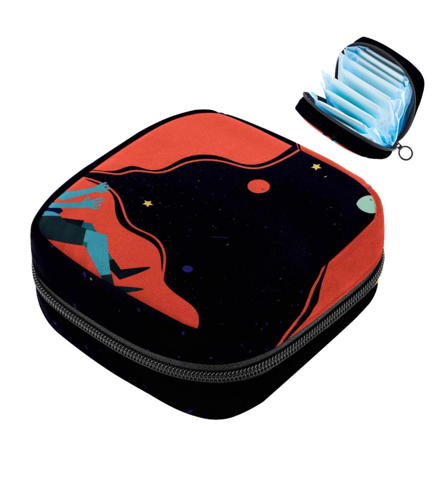 Multicolored Storage Bags for Women's Bandages - Portable Funny & Abstract Design for Menstrual Pads & Tampons | Ideal for School & Office - Buy Online on GoSupps.com