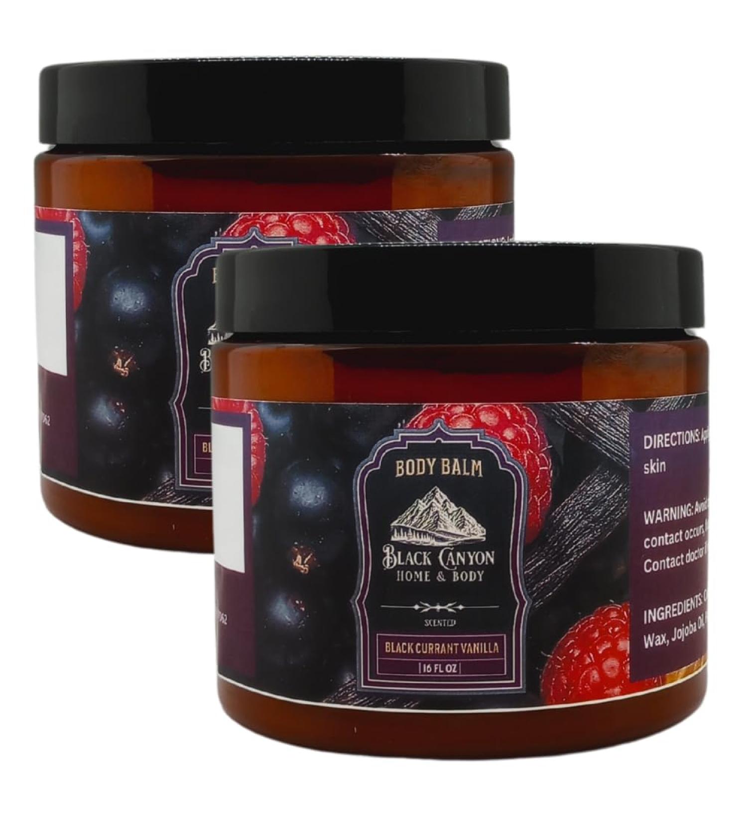 Black Canyon Black Currant Vanilla Scented Body Balm with Jojoba Oil 16 Oz (2 Pack) - Buy Online on GoSupps.com