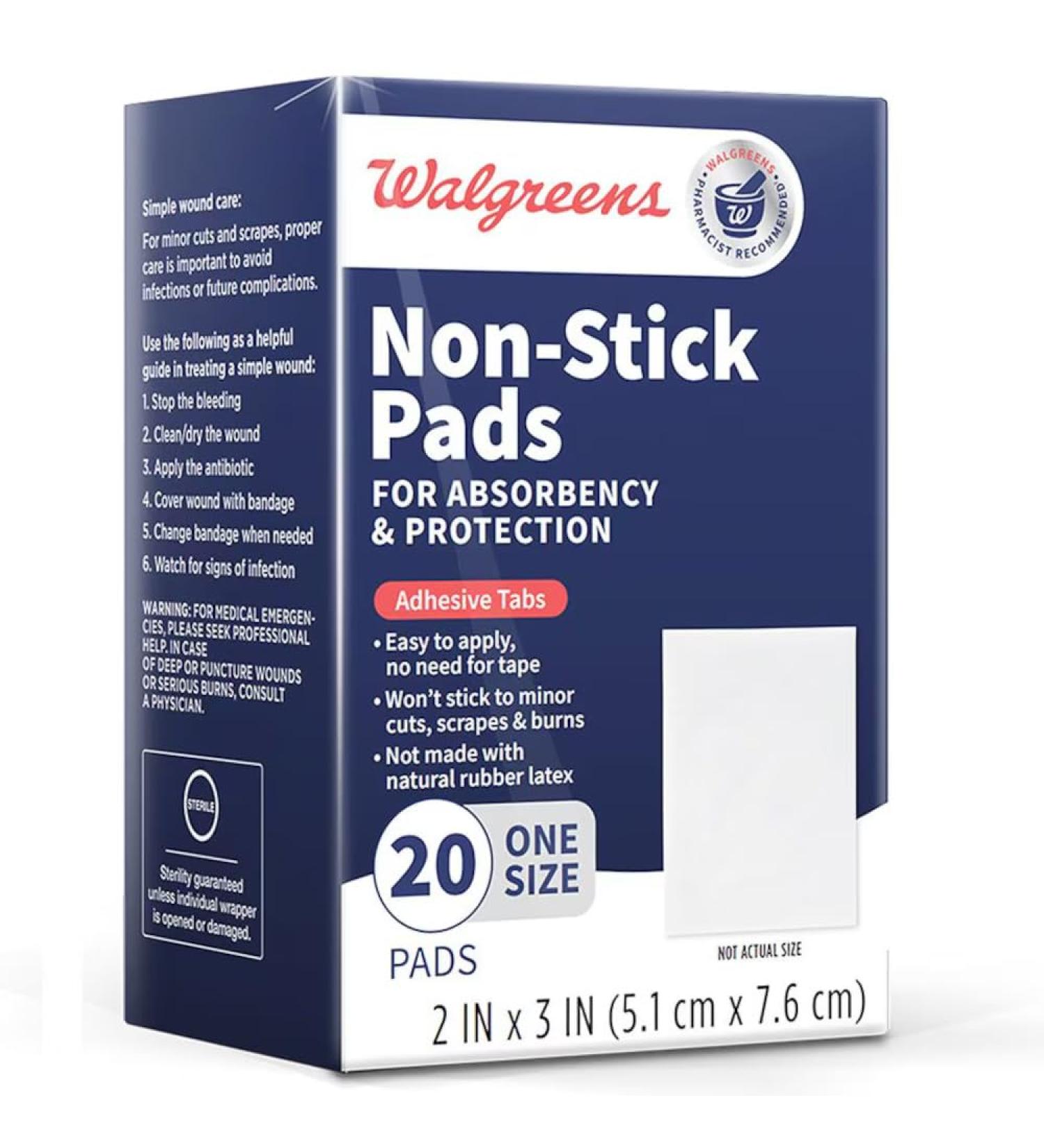 Walgreens Non-Stick Pads with Adhesive Tabs 20 ea