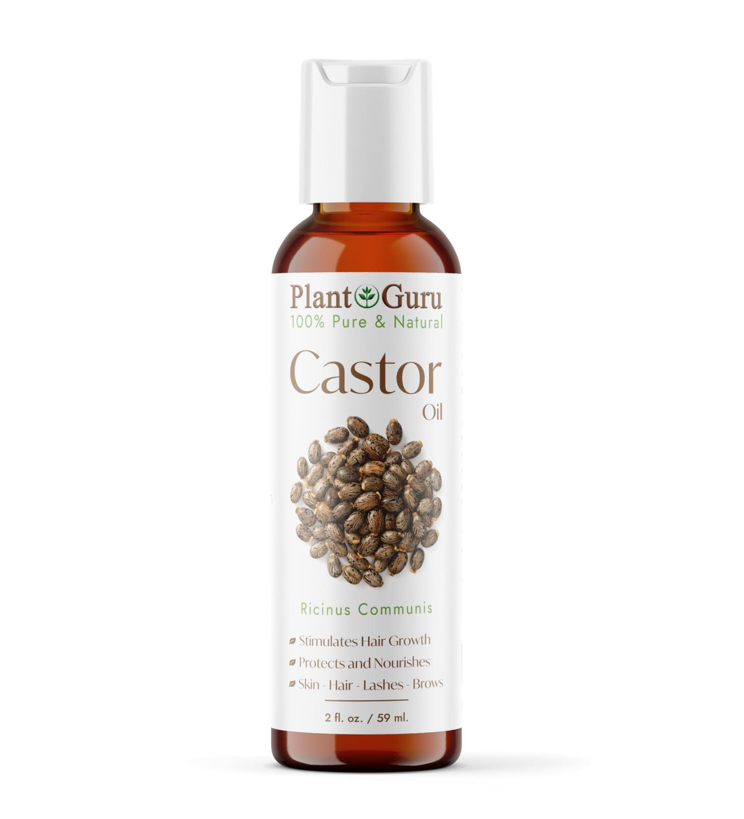 100% Pure Unrefined Castor Oil 2 fl. oz | Hair Growth Eyebrows & Eyelashes | Natural Skin Moisturizer - Hexane-Free USP Grade - Buy Online on GoSupps.com