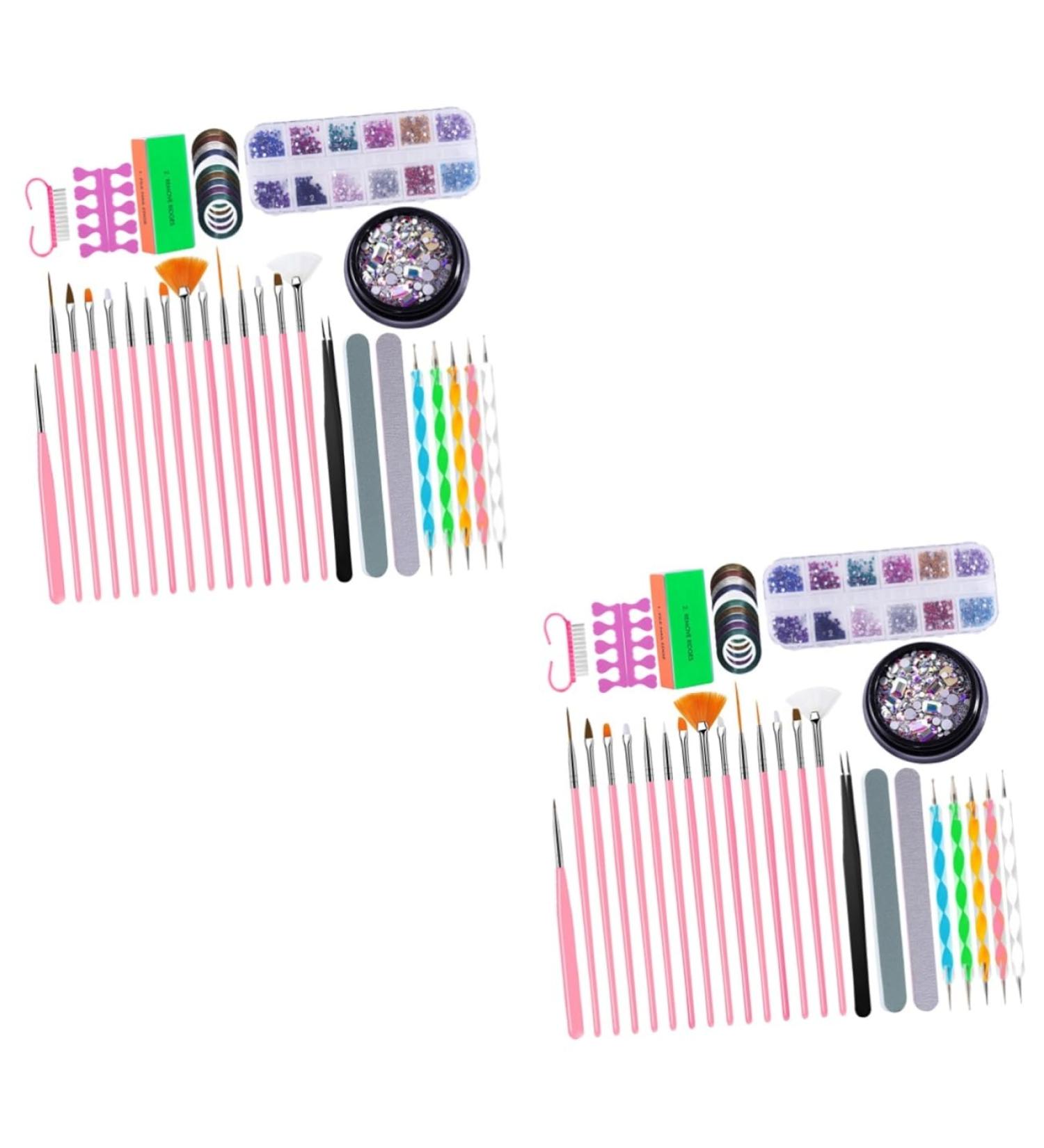 Healeved 2 Sets Drill Nail Art Pen Nail Dotting Tools Nails Rhinestones Nail Art Tools Nail Art Brush Diamond Nail File para U as Pro Tools Kit De Manicura Nail Art File Manicure Nail Lamp - Buy Online on GoSupps.com