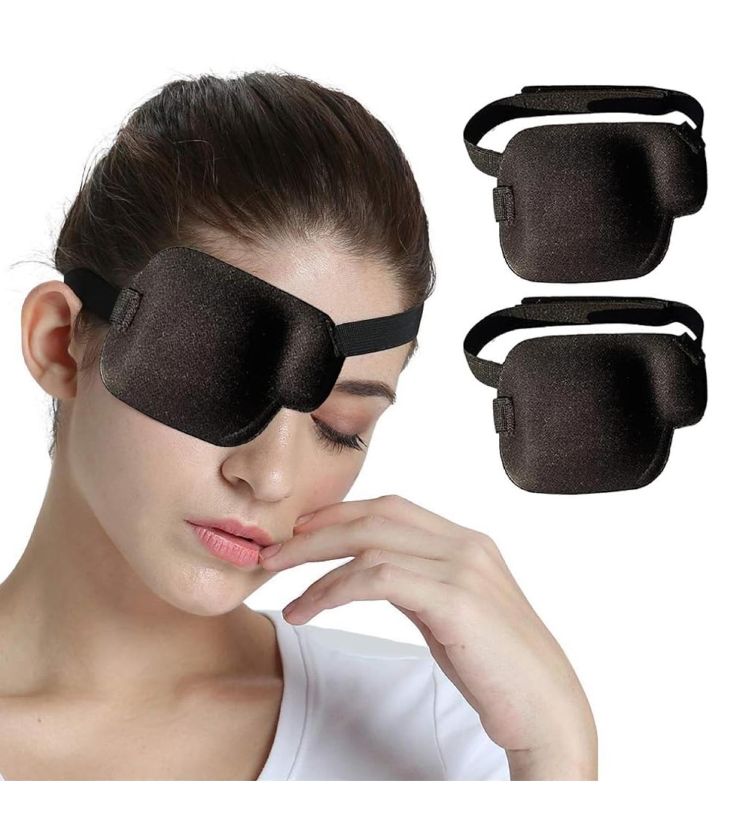 Medical Eye Patches for Adults - 3D Adjustable Blackout Sponge Eye Mask for Lazy Eye (Right Eye - Buy Online on GoSupps.com