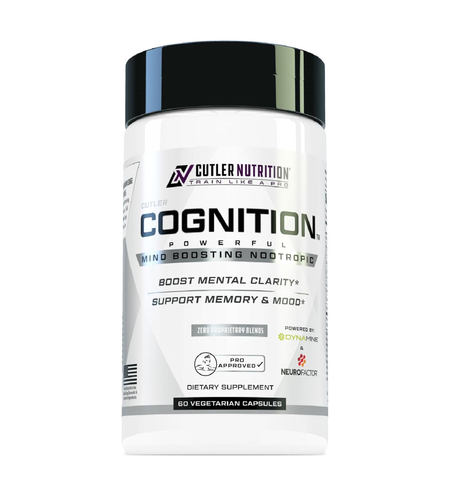 COGNITION High Potency Brain Nootropic Focus Supplement: Best Nootropic and Energy Pills for Mental Clarity Memory Studying Gaming and Work | Alpha GPC Dynamine Caffeine L Theanine 60 Count - Buy Online on GoSupps.com
