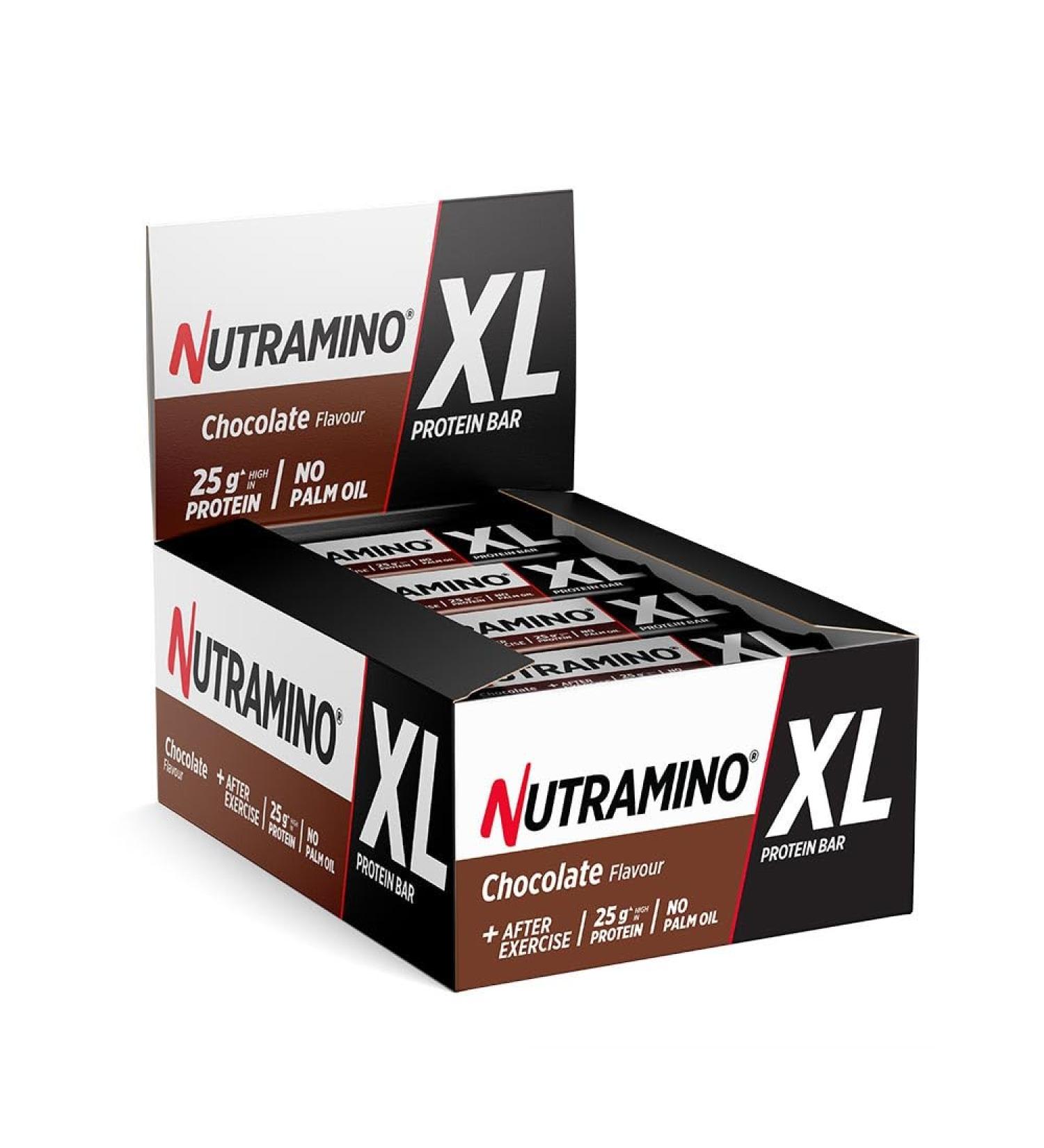 Nutramino Nutra XL Protein Bar 16x74g Protein Bars 16 XL protein bars Chocolate - Buy Online on GoSupps.com