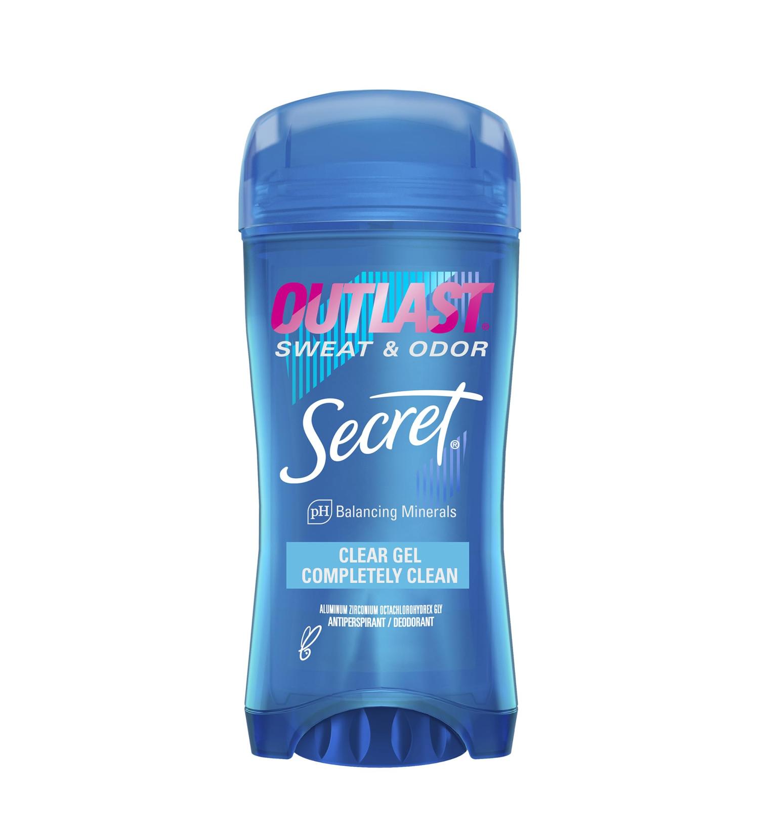 Shop Secret Outlast Antiperspirant Deodorant for Women - 24-Hour Sweat & Odor Protection PH Balancing Minerals Clear Gel - 2.6 oz - Buy Online on GoSupps.com