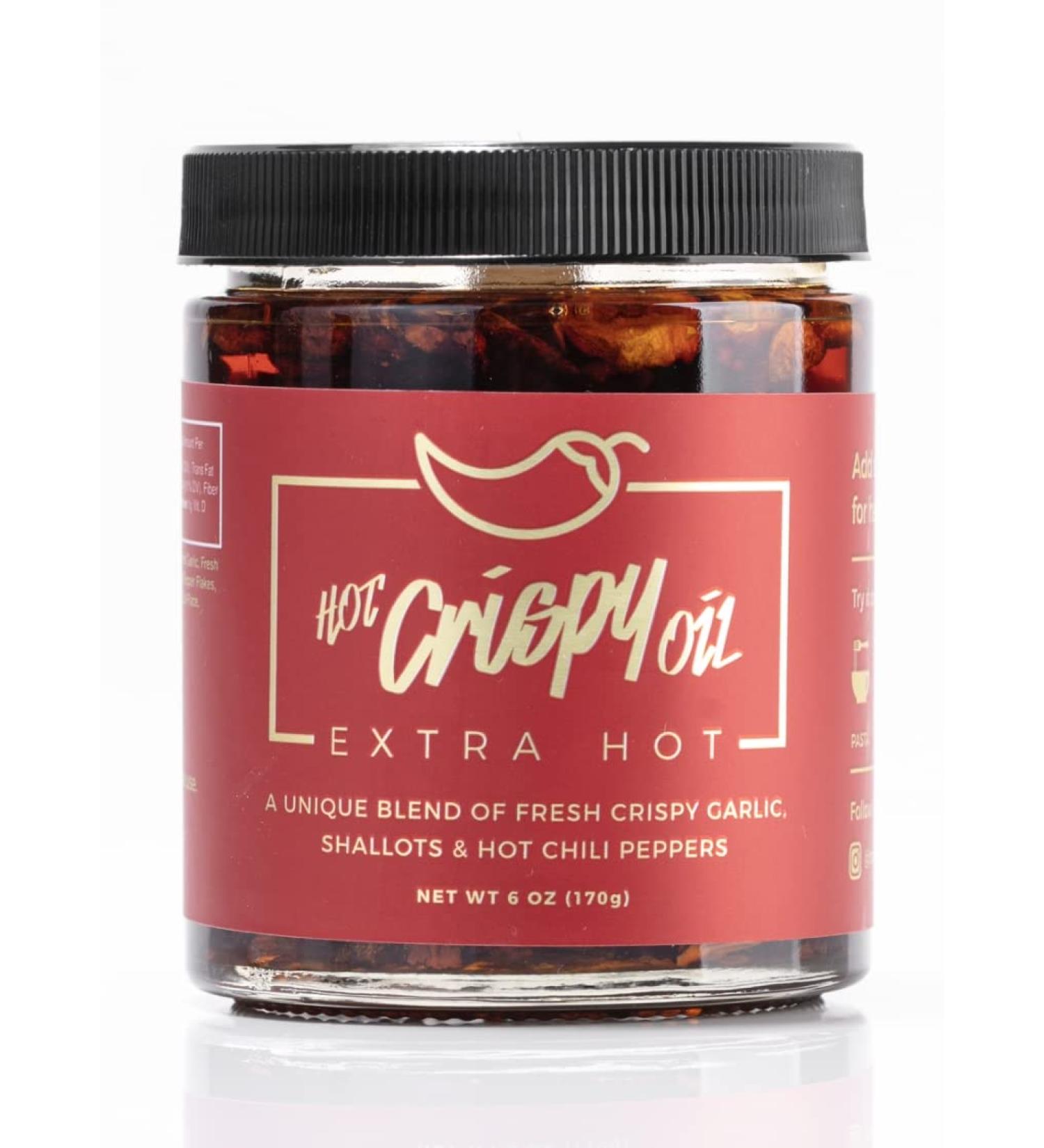 Hot Crispy Oil Fried Garlic Shallots Chili Peppers And Spices Flavor bomb Chili Crisp Hot Sauce Chili Oil - 6 Oz - Buy Online on GoSupps.com