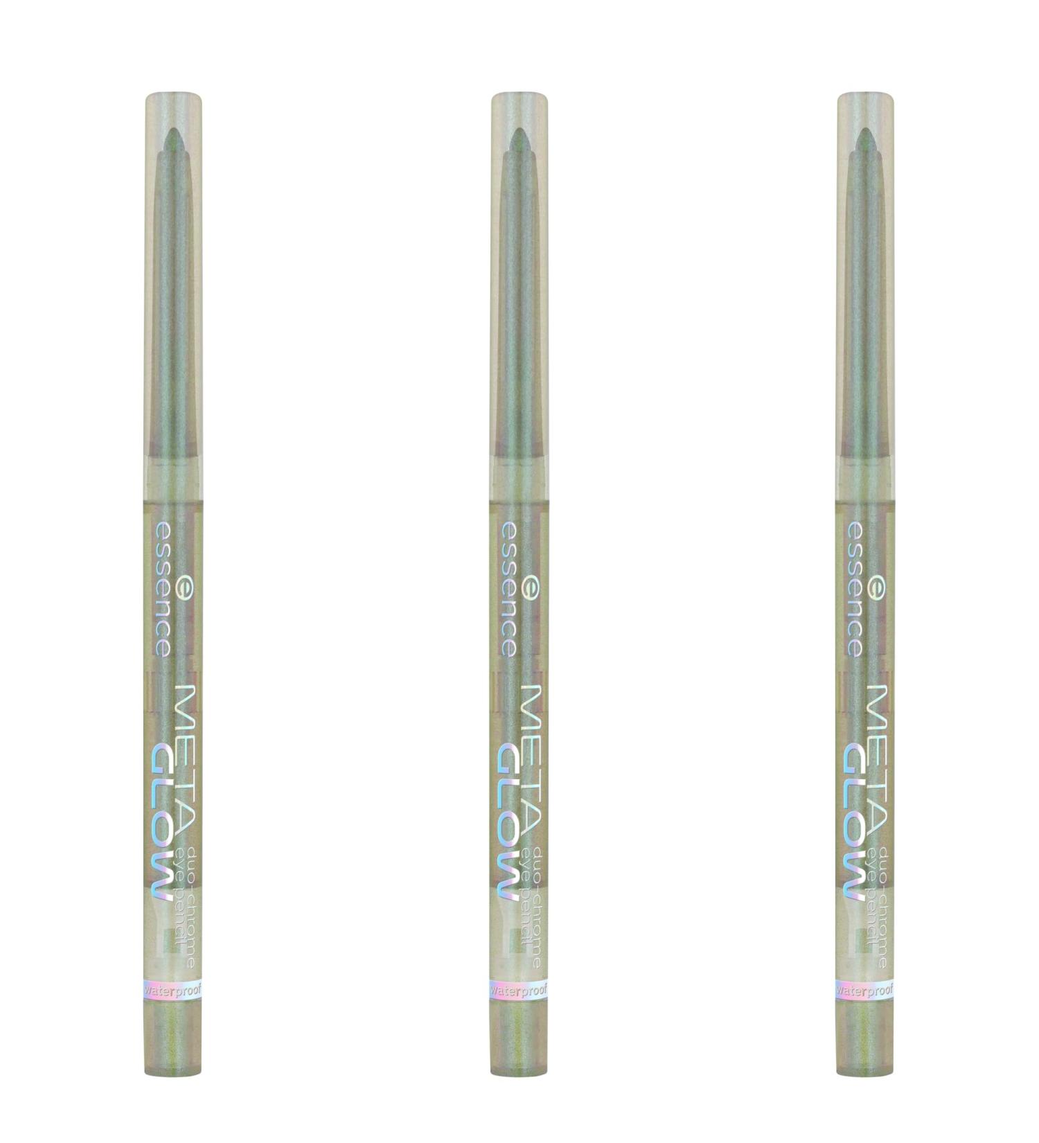 Essence Meta Glow Duo-Chrome Eye Pencil 03 Galactic Chrome - Long-Lasting Highly Pigmented Vegan & Waterproof (3 Pack) - Buy Online on GoSupps.com