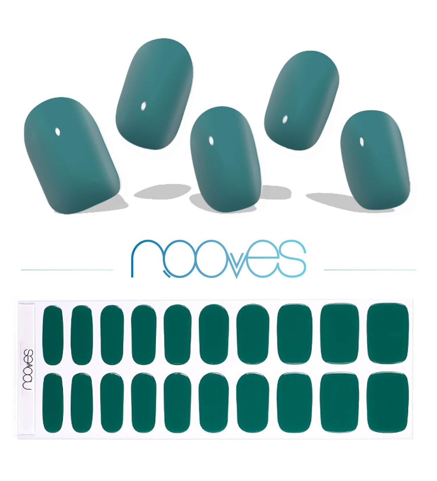  NOOVES NOOVES Emerald Oasis Set of 20 Premium Semi-Cured Gel Nail Polishes with 1 Nail File and 1 Vegan Orange Stick - Buy Online on GoSupps.com