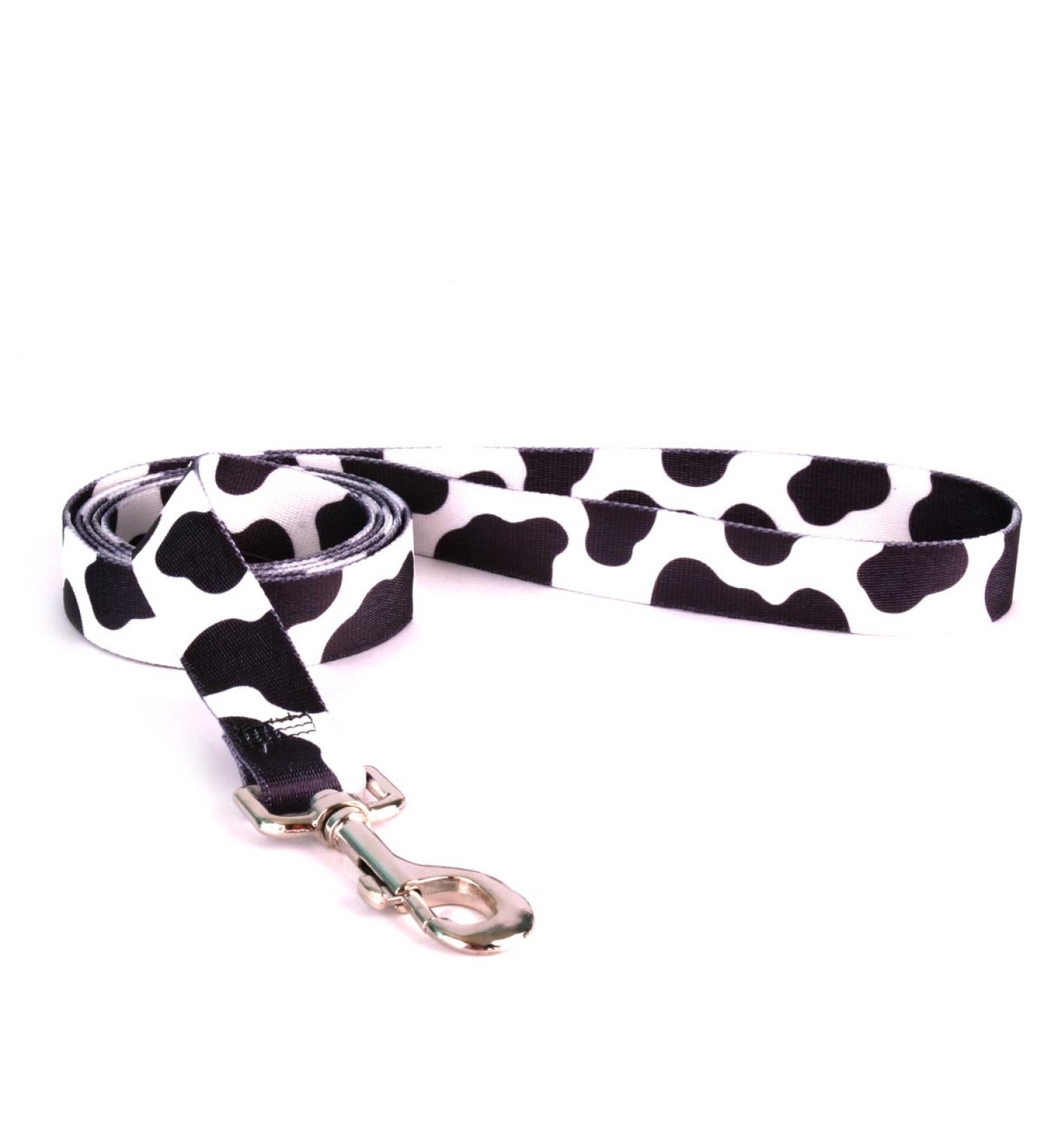 Yellow Dog Design Standard Leads, Cow Print Collection 3/8" x 60" (5 ft.) Cow