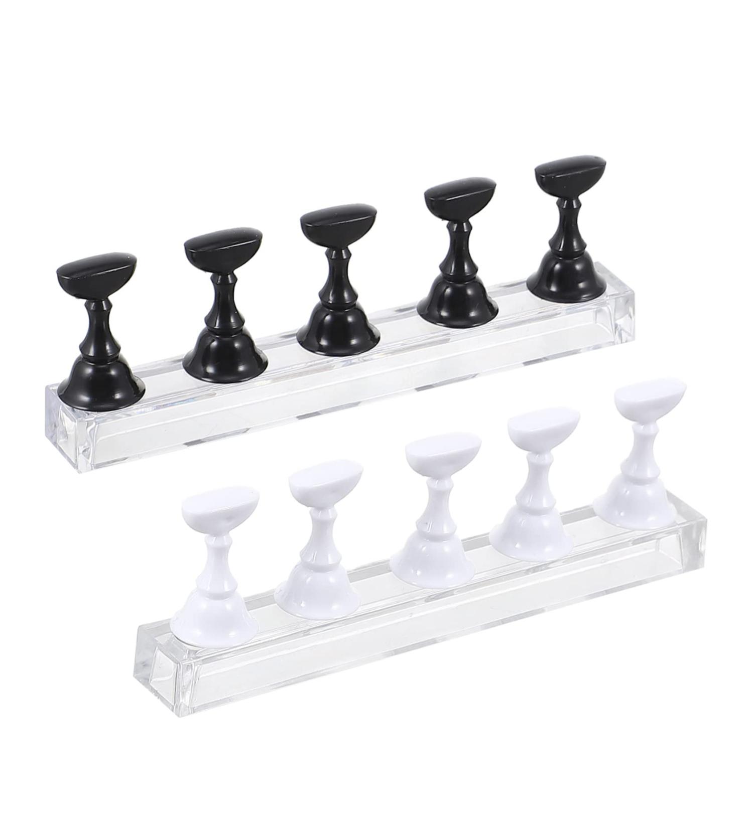 minkissy 2 Sets Nail Holder Professional Manicure Set Professional Manicure Kit Nail Art Practice Stand Nail Art Display Stand Crystal Display Stand Nail Practice Stand Nail Stand Metal 2.4X1.4X1.4CM Assorted Color 1 - Buy Online on GoSupps.com