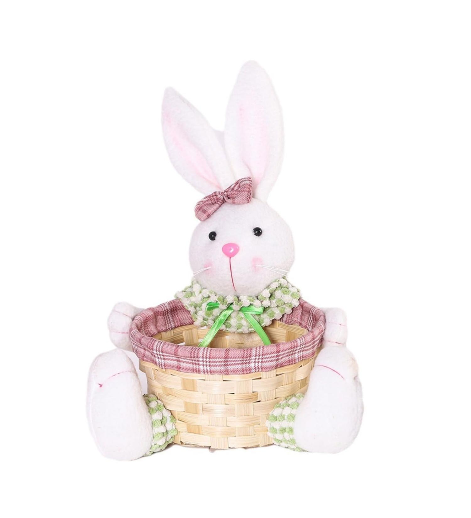Happy Easter Decoration Lovely Candy Storage Basket Decoration Sweets Storage Basket for Easter Party Decor Exquisite Details Easter Toy Candy Basket - Buy Online on GoSupps.com