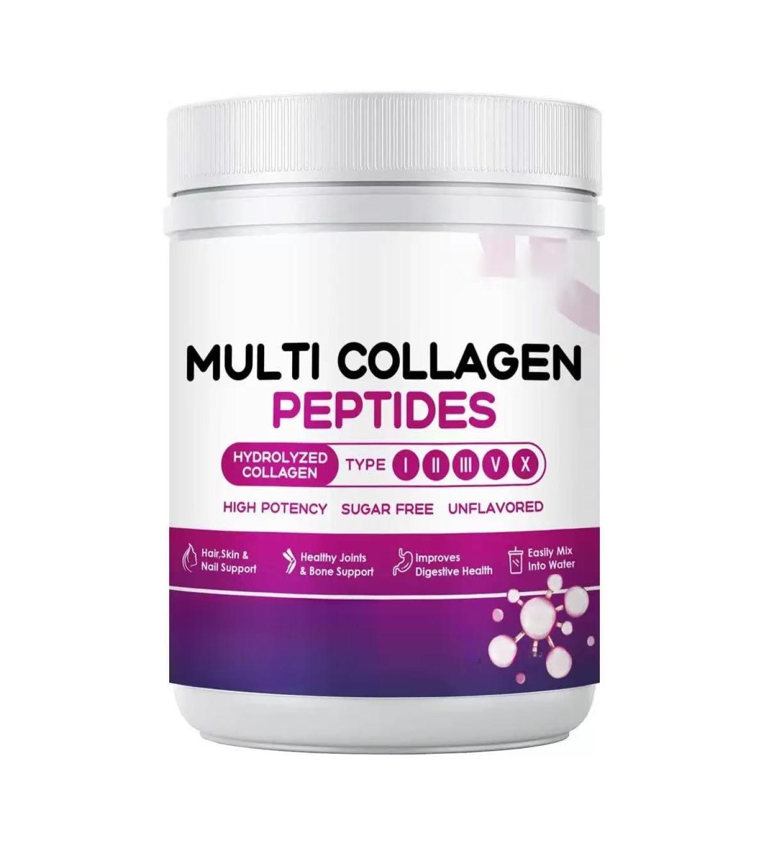MultiCollagen Peptides Powder Type Supports Skin Hair Nail & Joint GrassFed NonGMO - Buy Online on GoSupps.com
