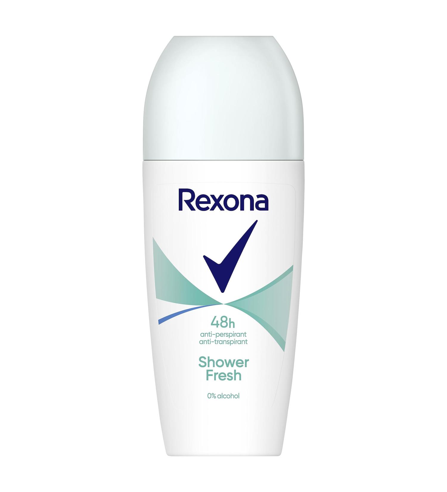  Rexona Rexona Shower Fresh Antiperspirant Roll-On Deodorant with 48 Hour Protection against Body Odour and Underarm Moisture 6 x 50 ml - Buy Online on GoSupps.com