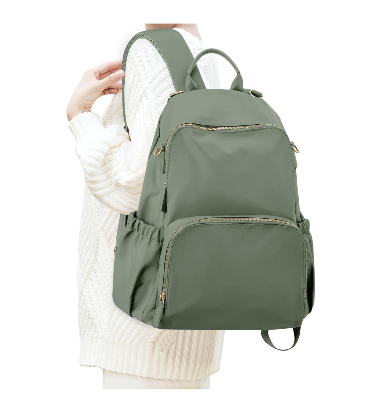 Weflier Wrap Bag Backpack | Big Waterproof Multifunction Diaper Bag with Stroller Belt - Perfect for Moms & Dads - Size A - Green - Buy Online on GoSupps.com