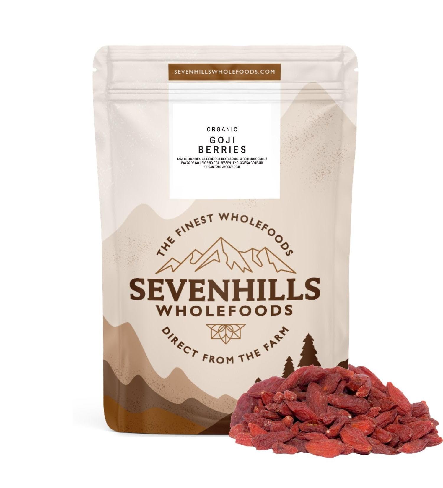 Organic Raw Goji Berries 500g - Sevenhills Wholefoods - Pack of 1 - Buy Online on GoSupps.com