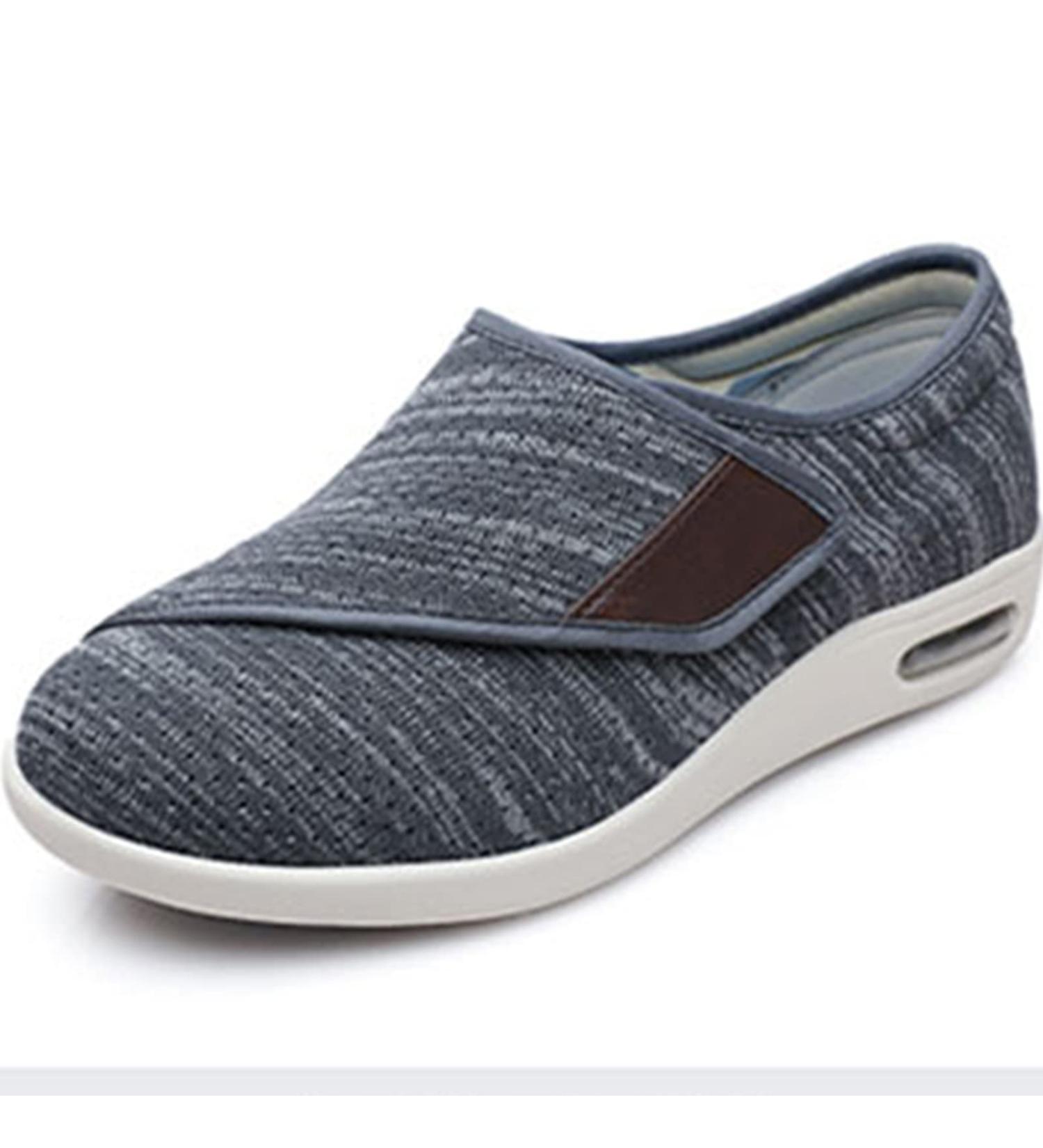 QDCZDQ Women's Edema Diabetic Walking Shoes - Lightweight Breathable Adjustable Closure Sneakers for Elderly Swollen Feet & Plantar Fasciitis - Grey - Size 6.5 - Buy Online on GoSupps.com