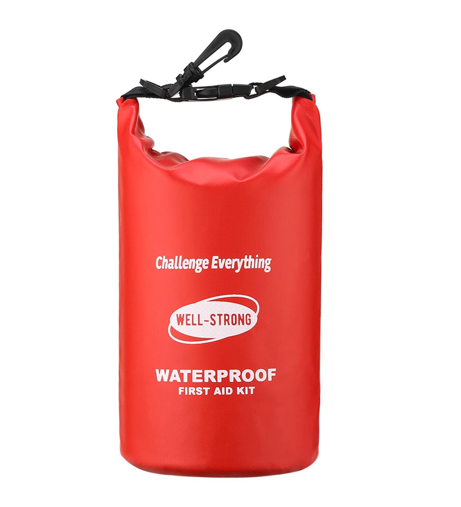 WELL-STRONG Waterproof First Aid Kit for Boating and Outdoor Activities - Red - Buy Online on GoSupps.com