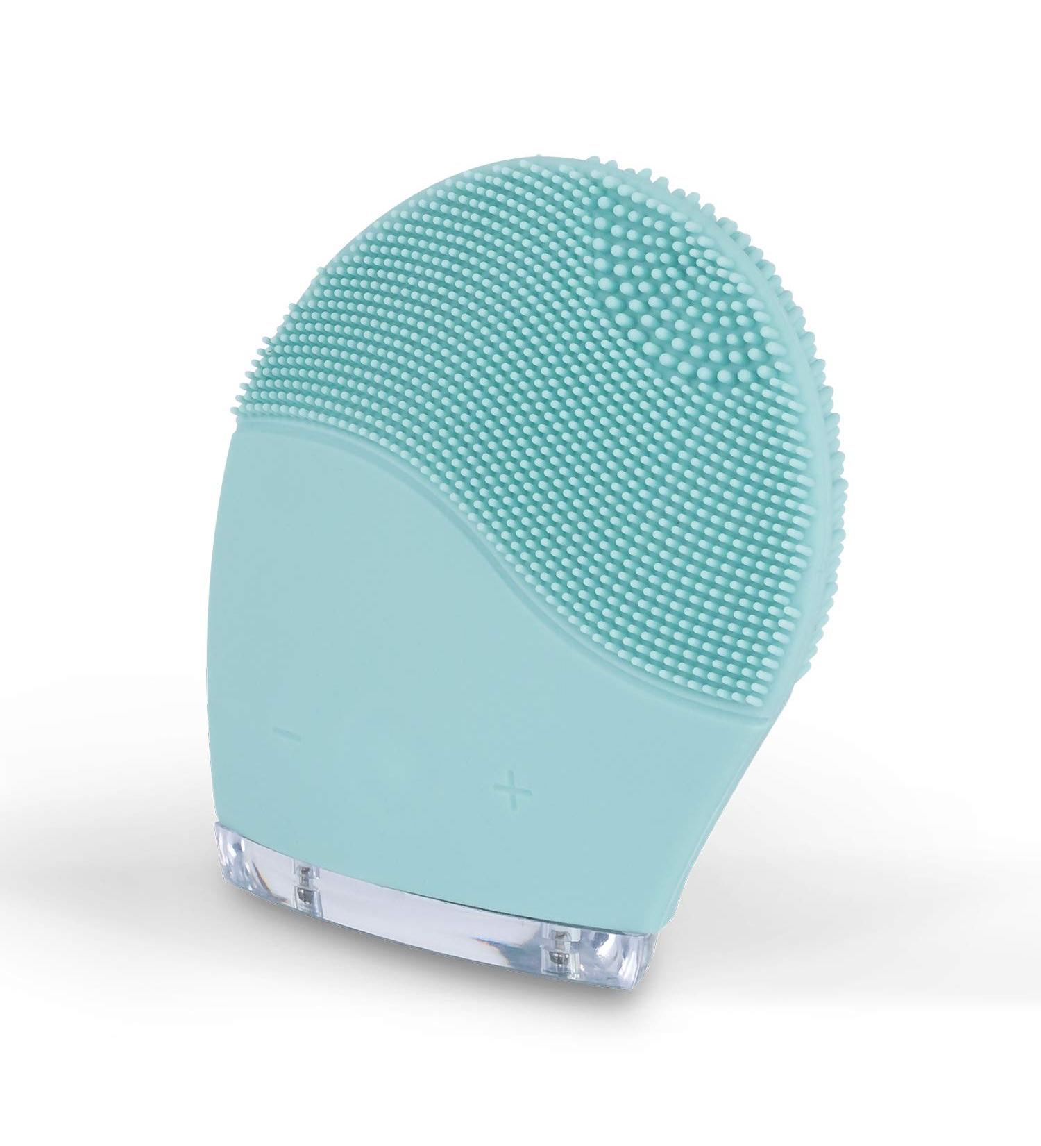 Silicone Facial Cleaning Brush - Rejuvenating Wave Massager for All Skin Types | Vibration Technology | Blue - Buy Online on GoSupps.com