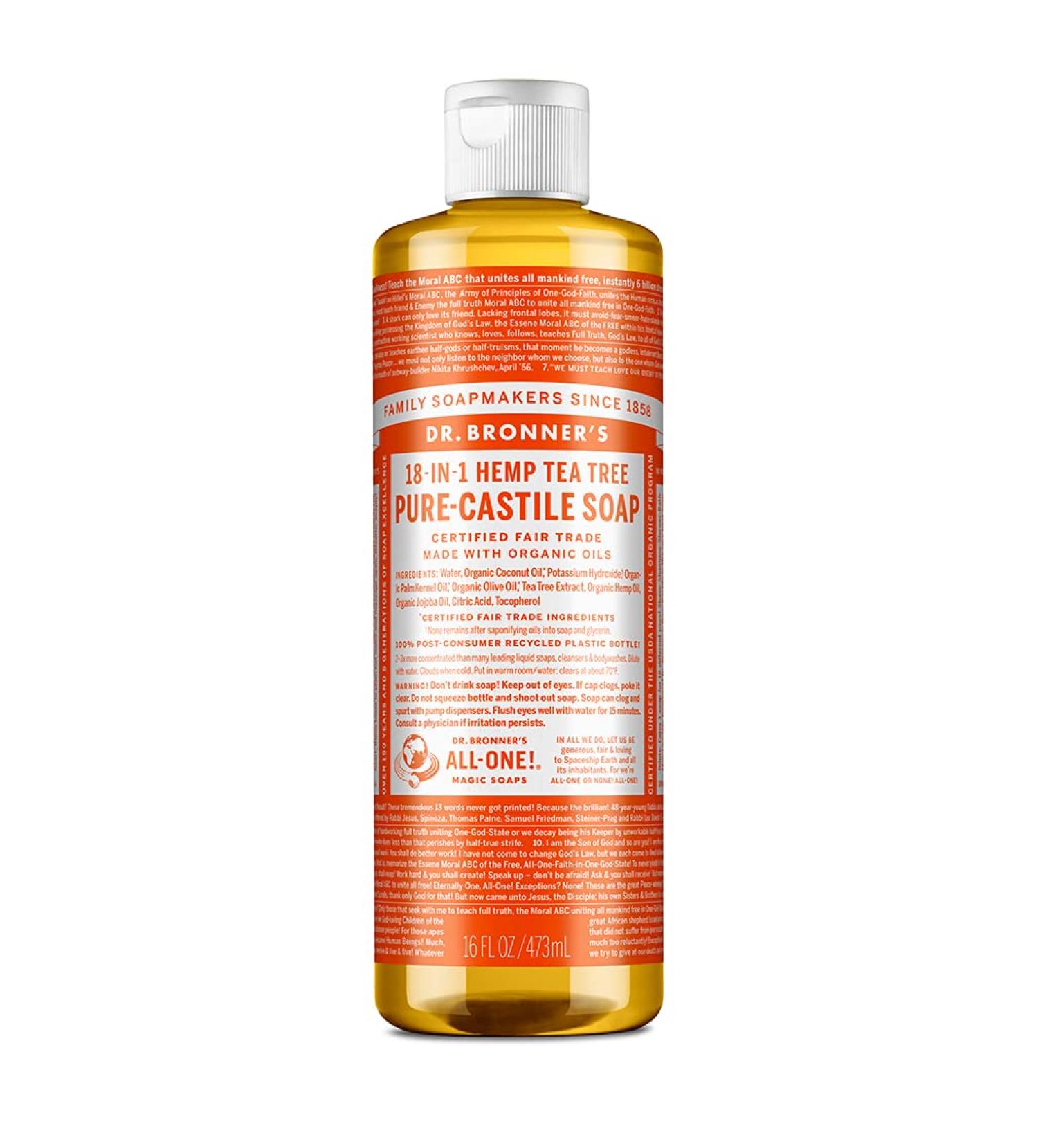 Dr. Bronner's Liquid Soap Tea Tree & Eucalyptus Oil - 473 ml | International Shipping Available - Buy Online on GoSupps.com