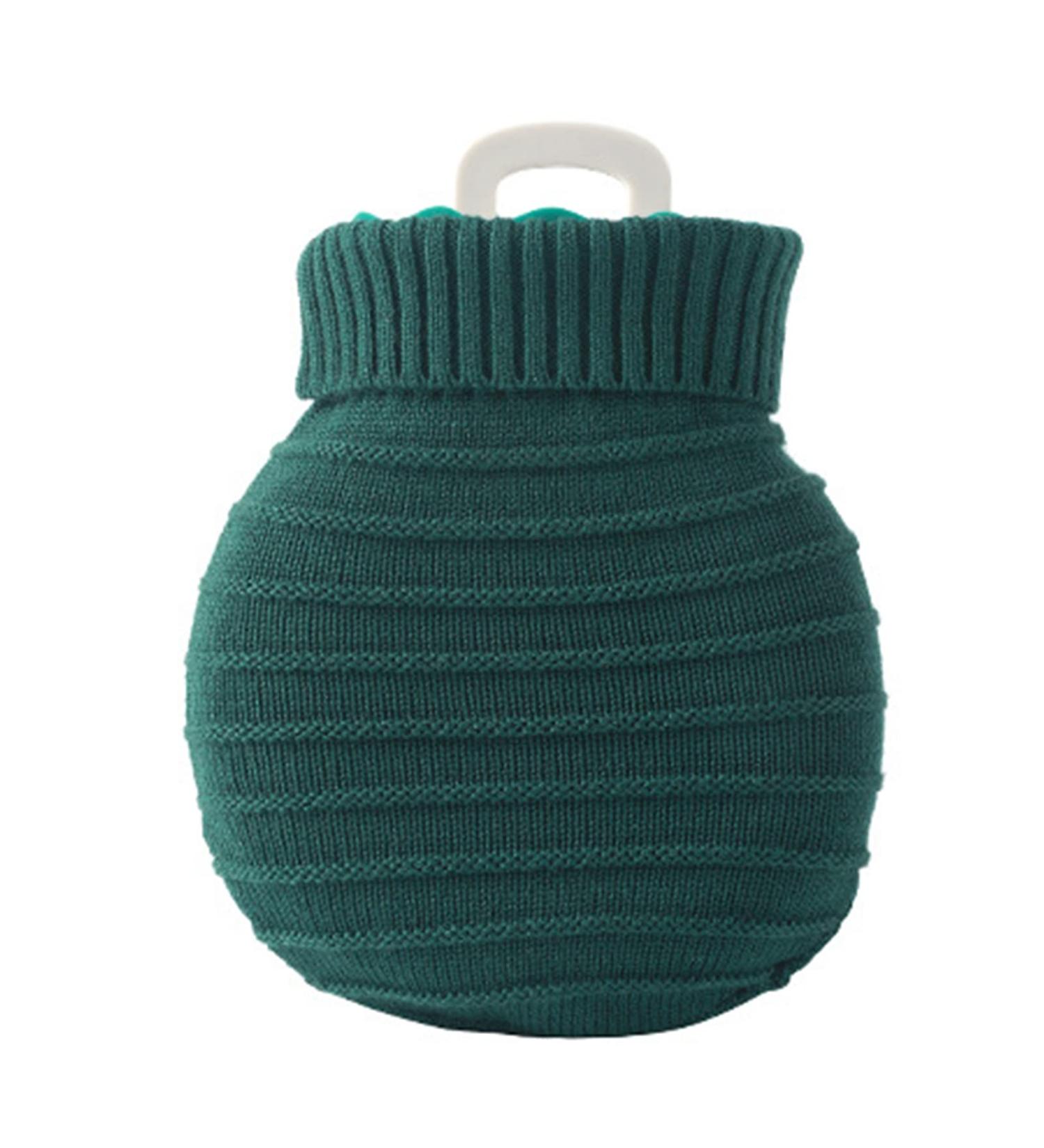 Haloppe Warm Pouch Knitted Cover Pad Warm Bag Explosion-proof for Dormitory Green