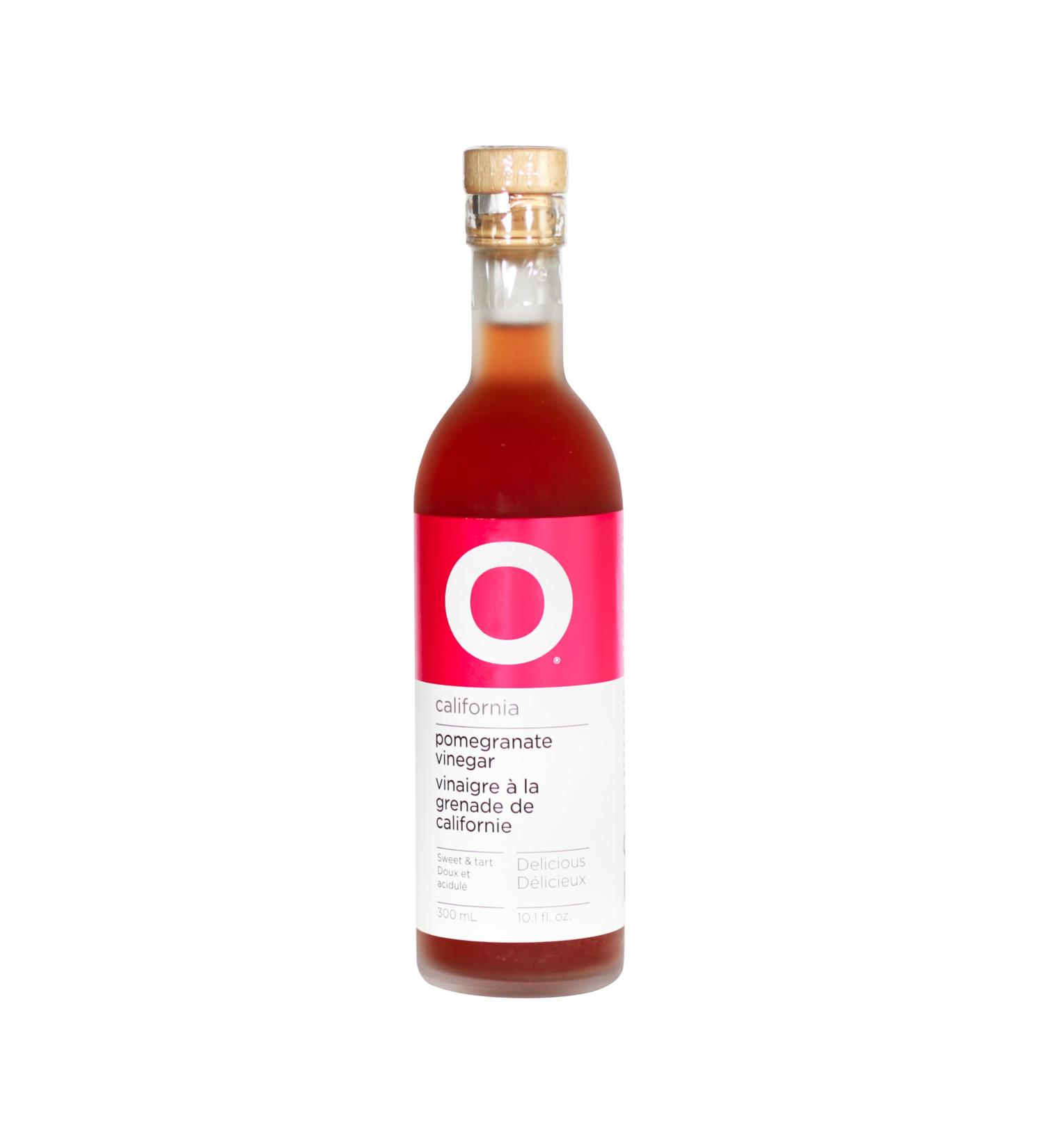 O Pomegranate Champagne Vinegar 300 mL Glass Bottle - Buy Online on GoSupps.com