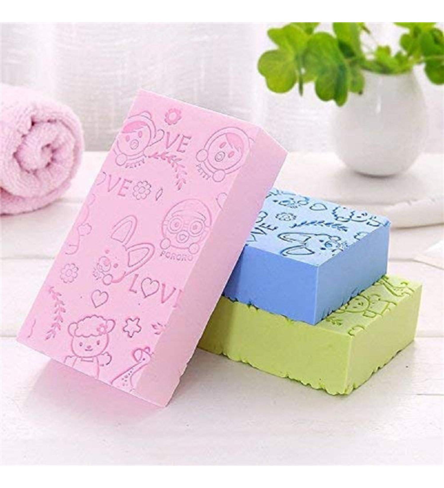 TIFALEX Super Soft Exfoliating Sponge Shower Brush Set - Green (3 Pieces) - Buy Online on GoSupps.com