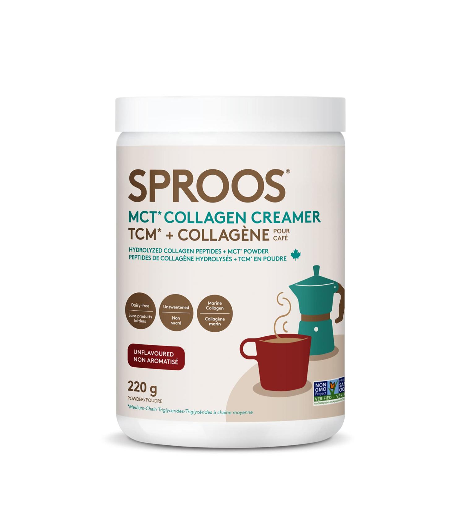 SPROOS MCT Ghee Creamer | Grass-Fed Unsweetened Ghee & MCT Powder | Keto & Paleo Friendly | 220g Tub - Buy Online on GoSupps.com