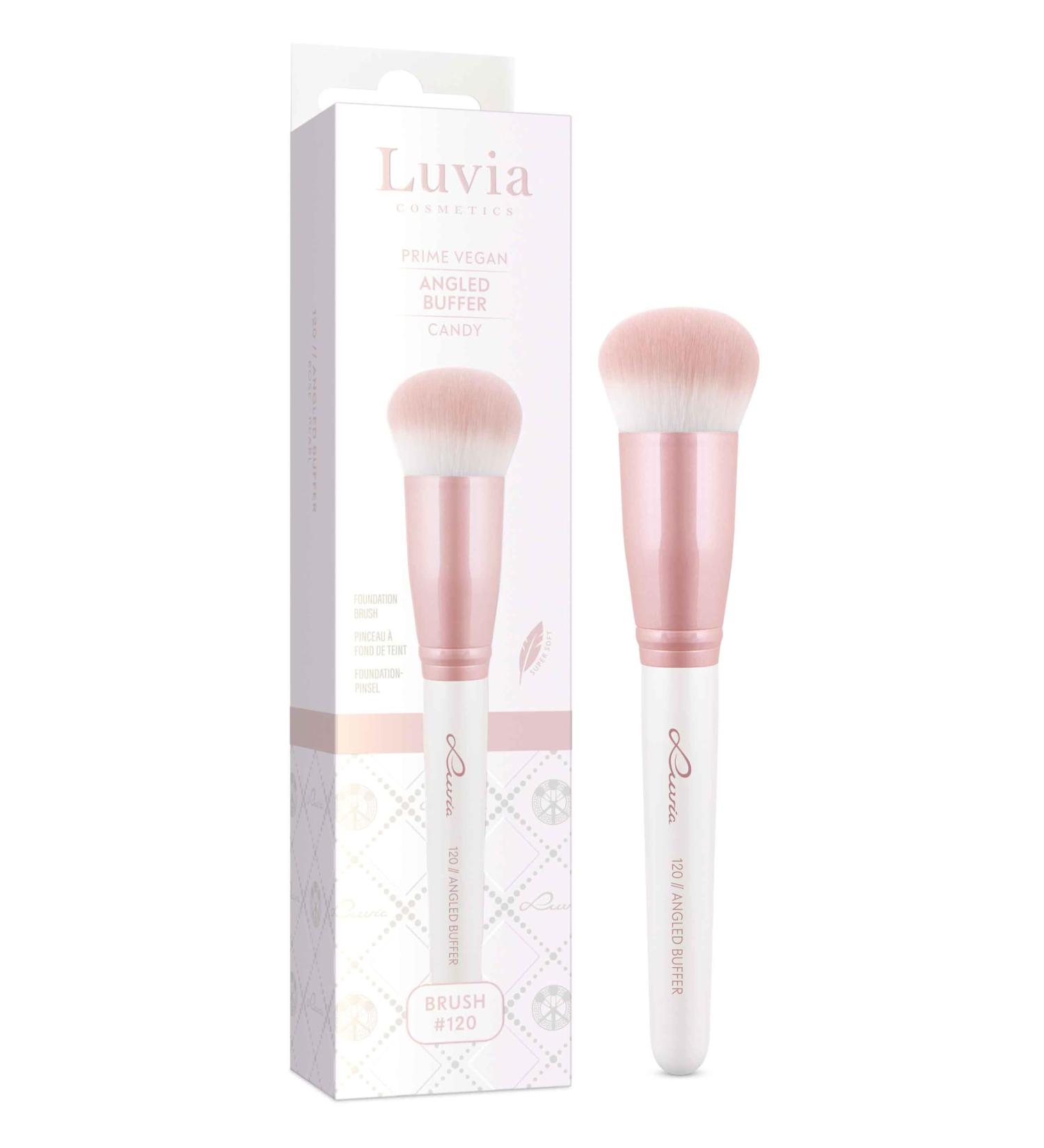 Luvia Professional Makeup Brush Foundation Make-Up Brush Angled Buffer Brush Vegan Cosmetic Brush 120 // Angled Buffer - Candy - Buy Online on GoSupps.com