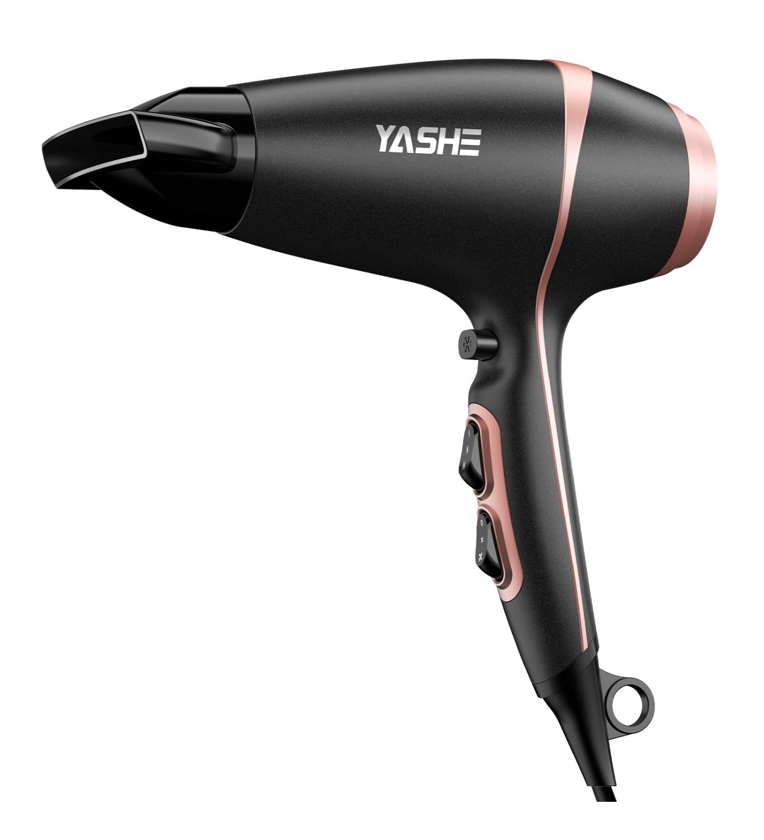 YASHE GLOBAL INC YASHE Professional Hairdryer 2 Speeds and 3 Heat Settings Cold Air Function 2000W Hairdryer with Precision Concentrator Nozzle 18m Cable and Hook for Hanging - Buy Online on GoSupps.com