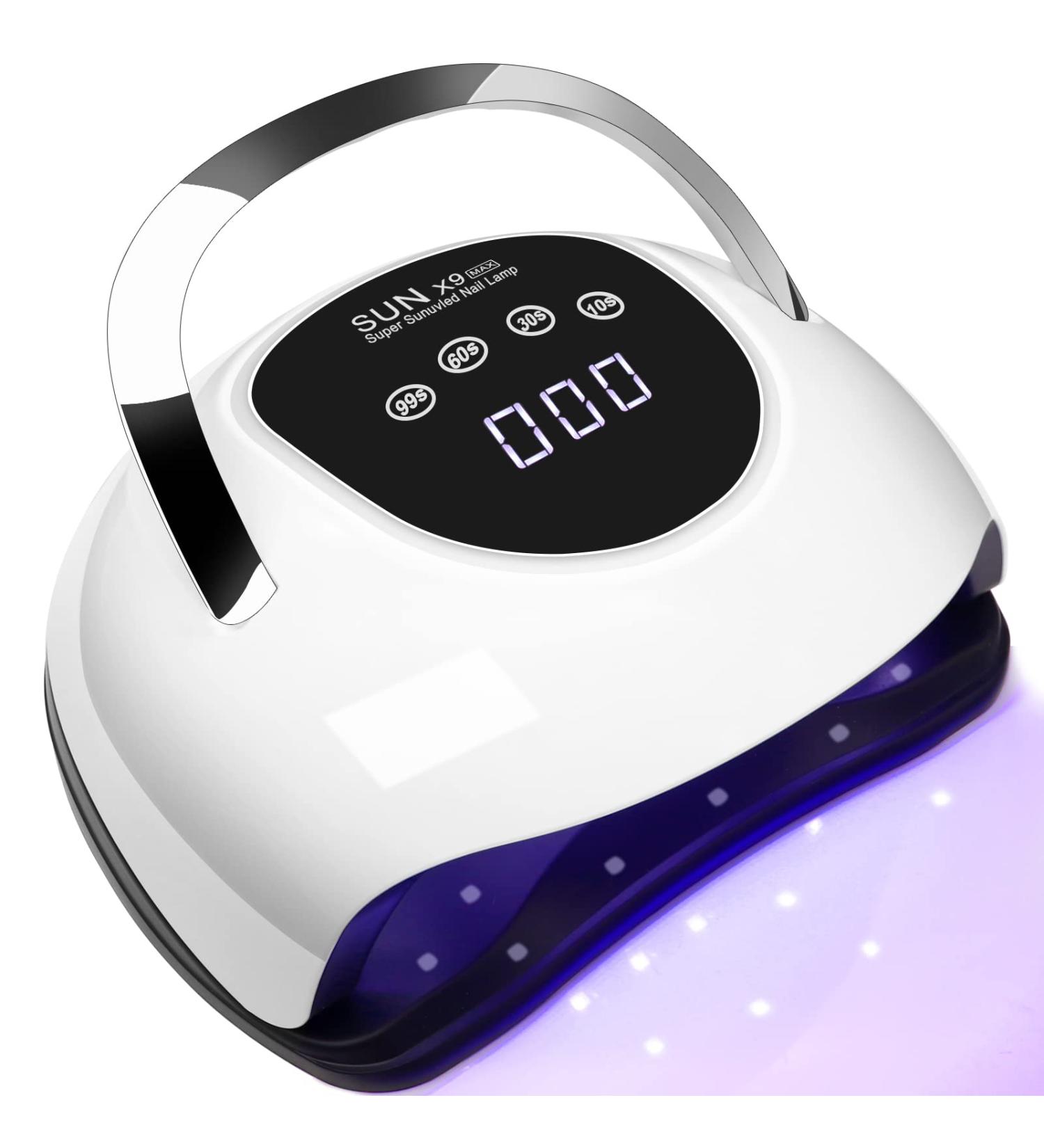 220W Professional UV Lamp for Gel Nails | Fast Touchscreen 4 Timers Portable LED Nail Lamp - Perfect for Home & Salon Use - Buy Online on GoSupps.com