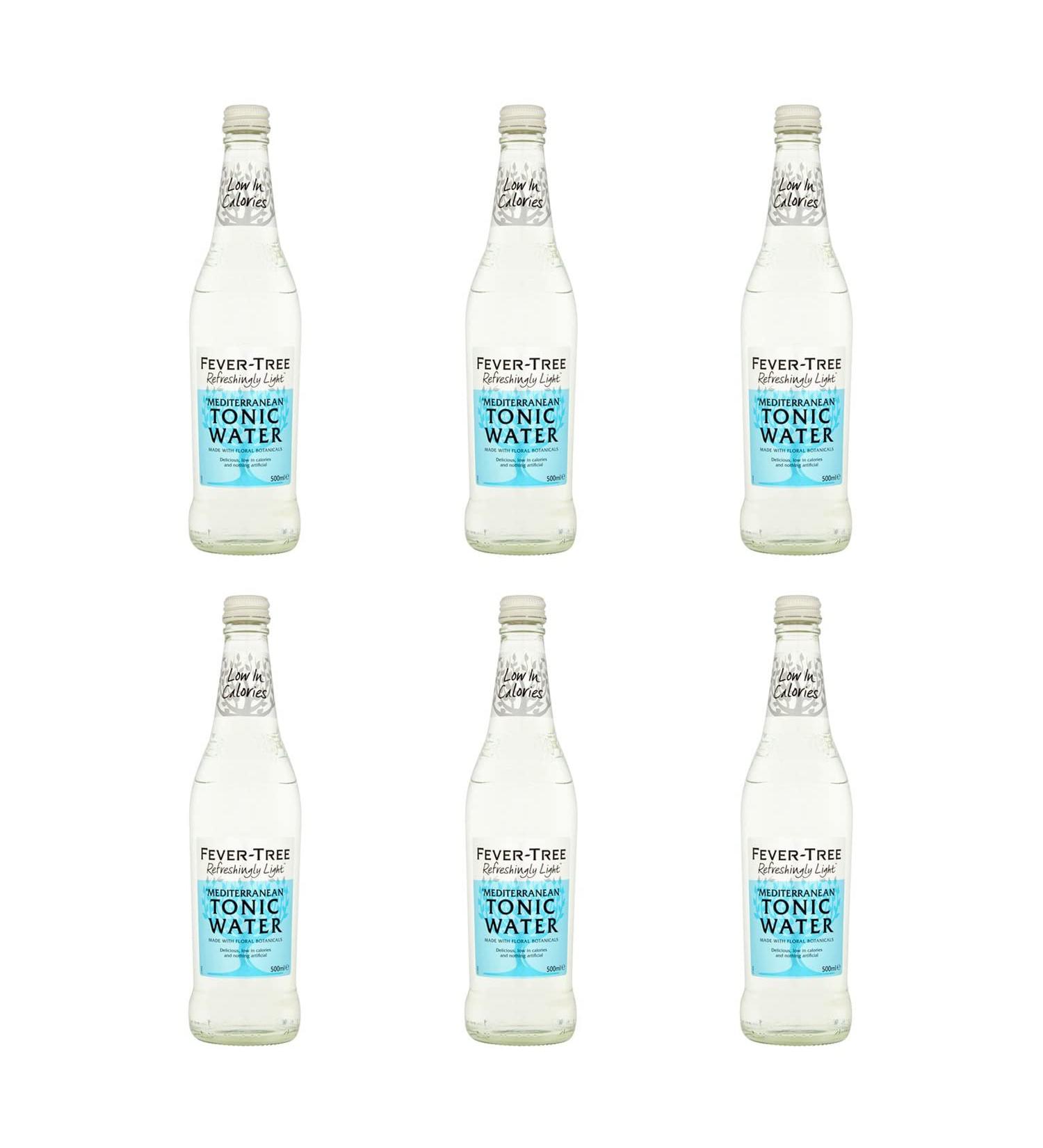 Fever Tree Mediterranean Tonic Water 0.5 litre bottles pack of 6 (6 x 500 ml) 500 ml (pack of 6)