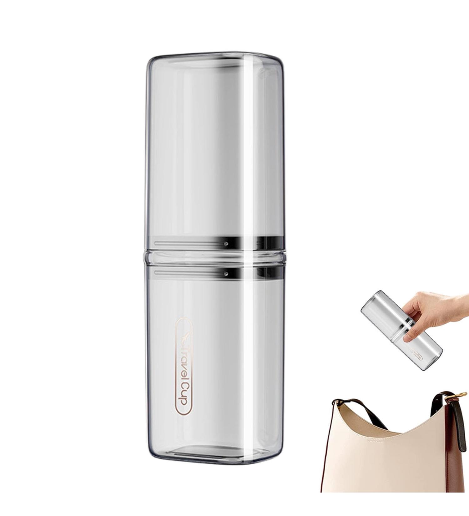 Aizuoni Travel Toothbrush Holder | Portable Toothbrush & Toothpaste Storage Case - Gray Organizer for On-the-Go - Buy Online on GoSupps.com