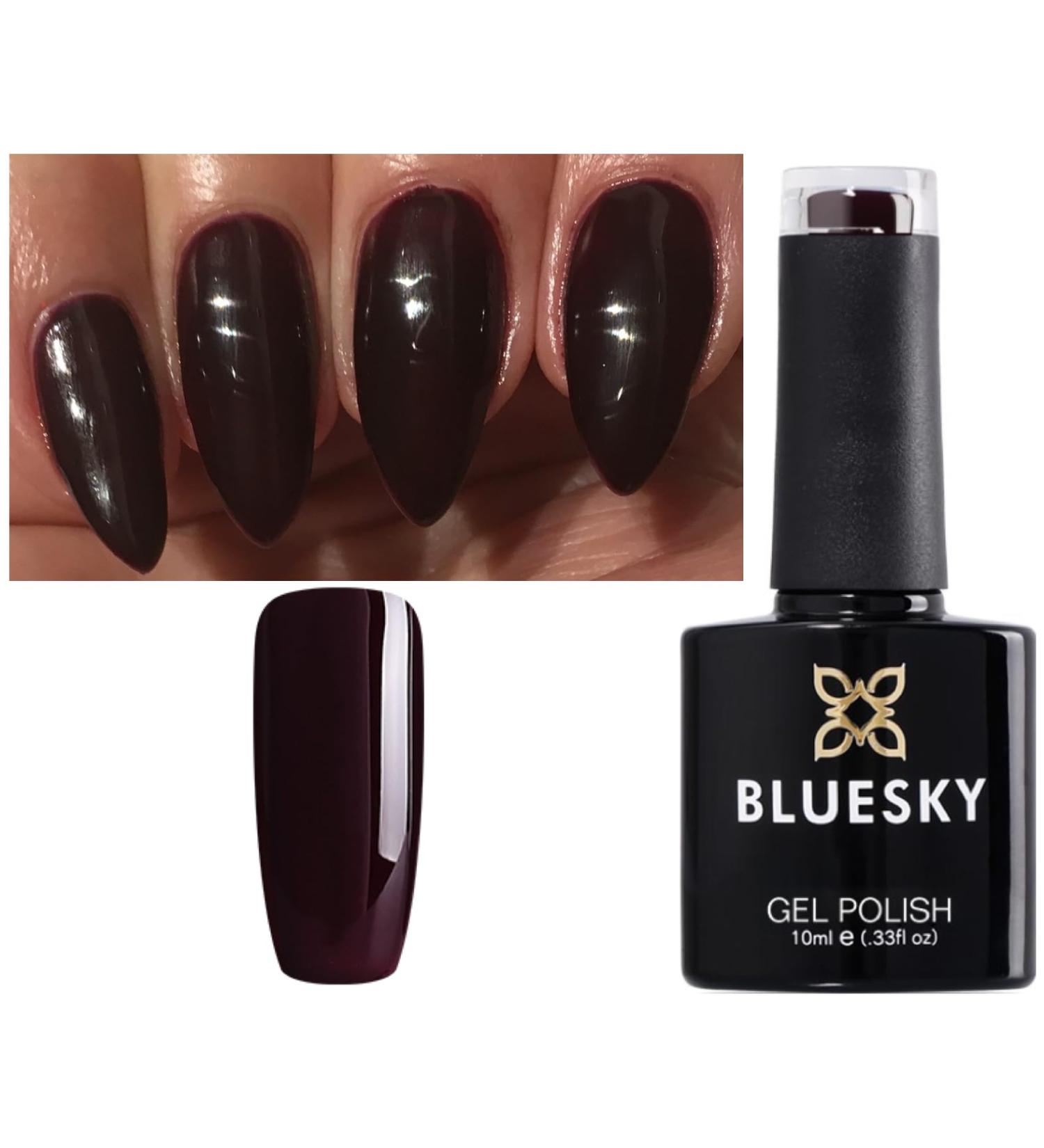 Bluesky Gel Nail Polish Purple Dark Maroon Chestnut Purple Plum A77 UV LED Soak Off 10ml (Requires Drying Under LED UV Lamp) - Buy Online on GoSupps.com