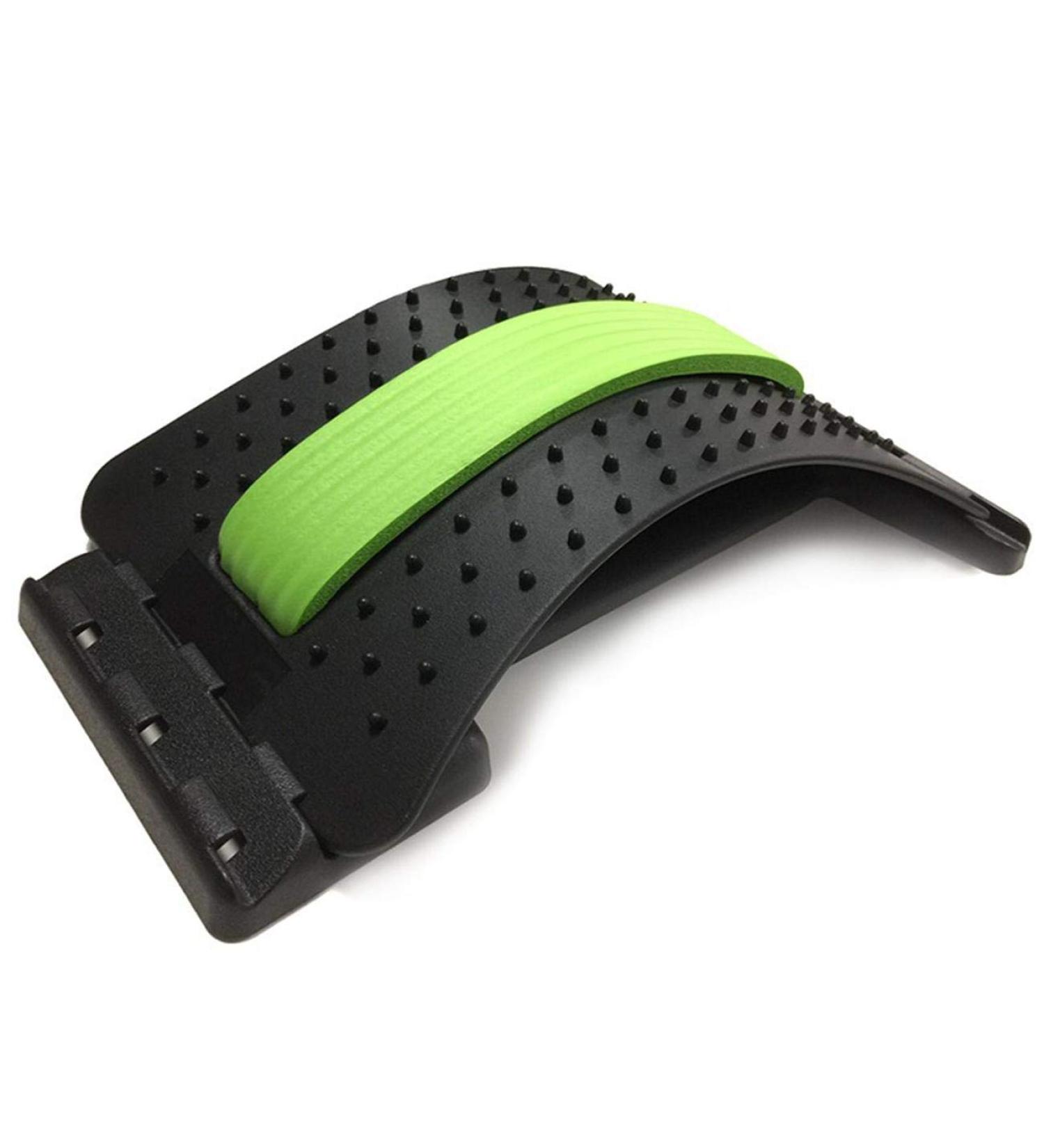 Dyna-Living Magic Back Stretcher - Lordosis Support & Acupuncture Massager for Lower Back Relief - Nonest Corrector - Alleviate Muscle Tension (Black & Green) - Buy Online on GoSupps.com