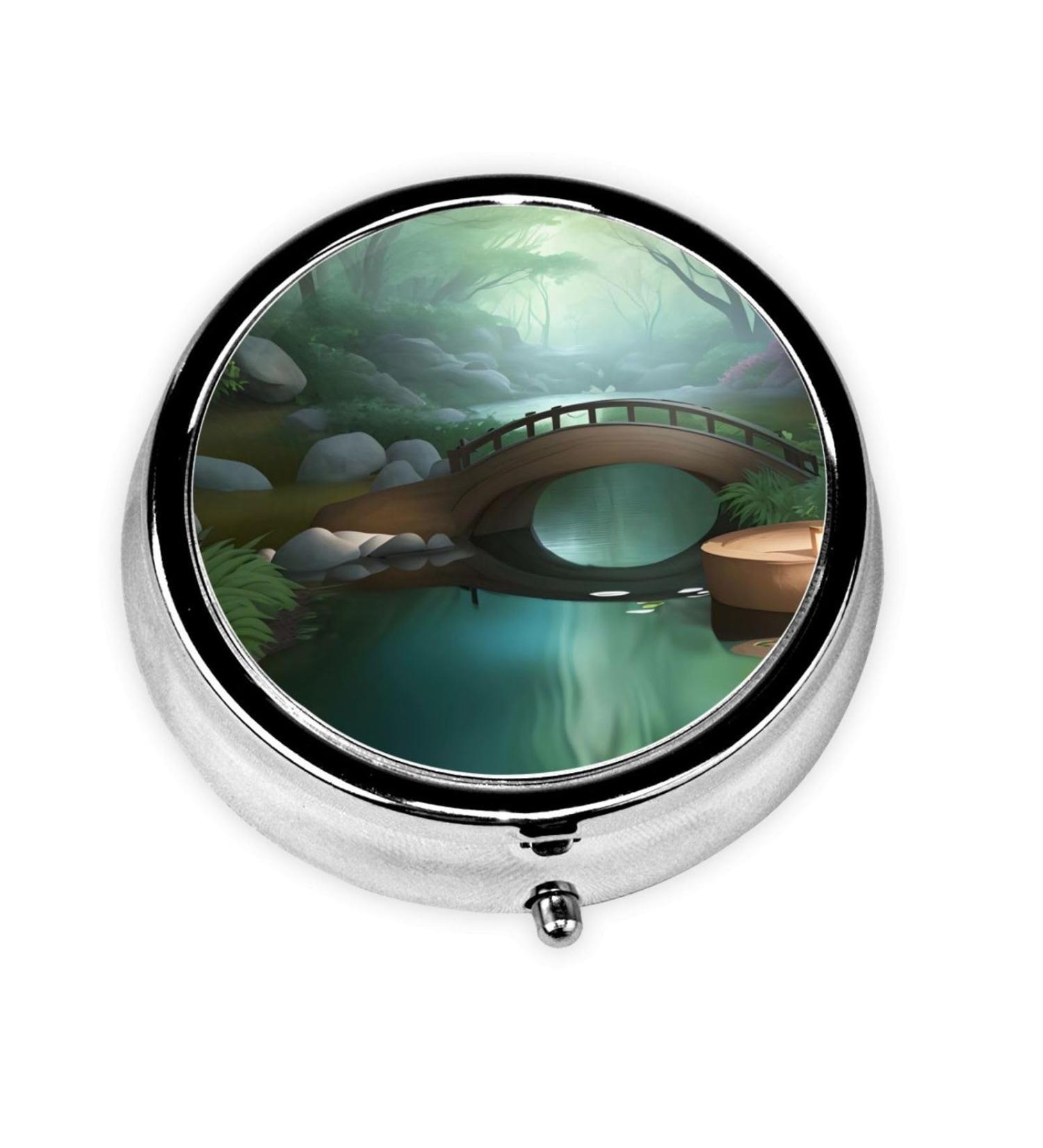 Little Bridge Eastround Pill Box - 3 Compartment Portable Organizer for Travel & Purse - Buy Online on GoSupps.com