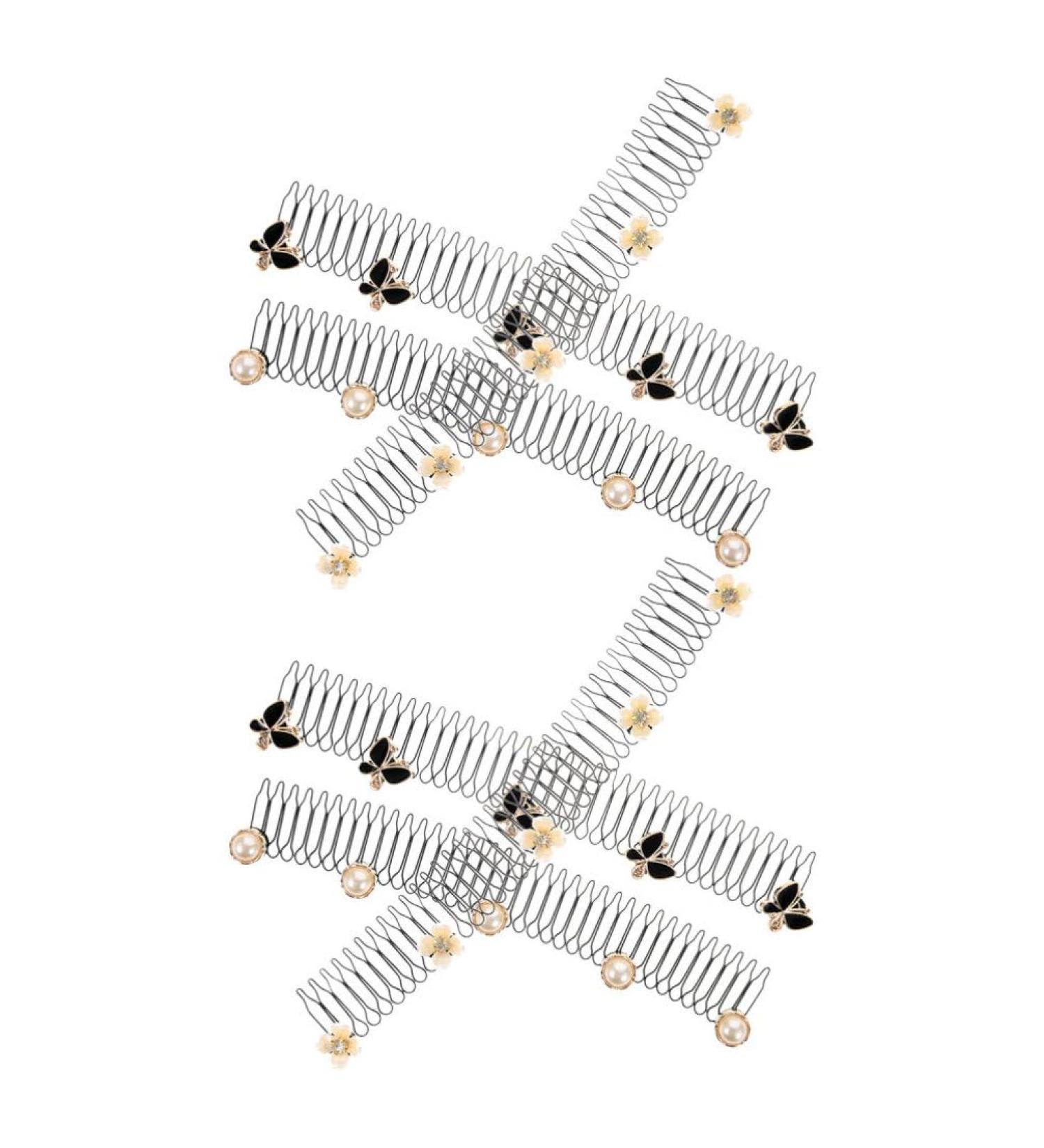 FOMIYES 6pcs U Shape Hair Finishing Fixer Comb Bobby Bangs Holder Styling Tool Stretchable Hair Pin U Shape Wavy Comb - Buy Online on GoSupps.com