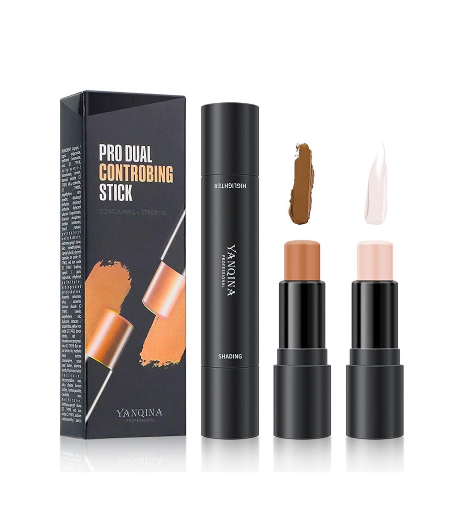 MIRORA Contour Stick 2-in-1 Concealer and Shading Highlighter - Lvory & Dark Brown - Buy Online on GoSupps.com