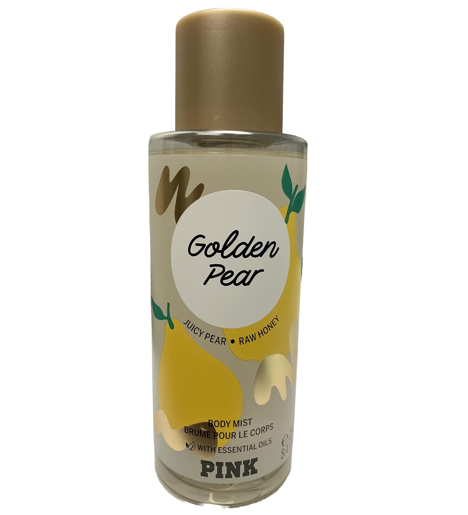 Victoria's Secret Pink Golden Pear Scented Body Mist 8.4 Ounce Limited Edition Golden Honey 1 Fl Oz (Pack of 1)