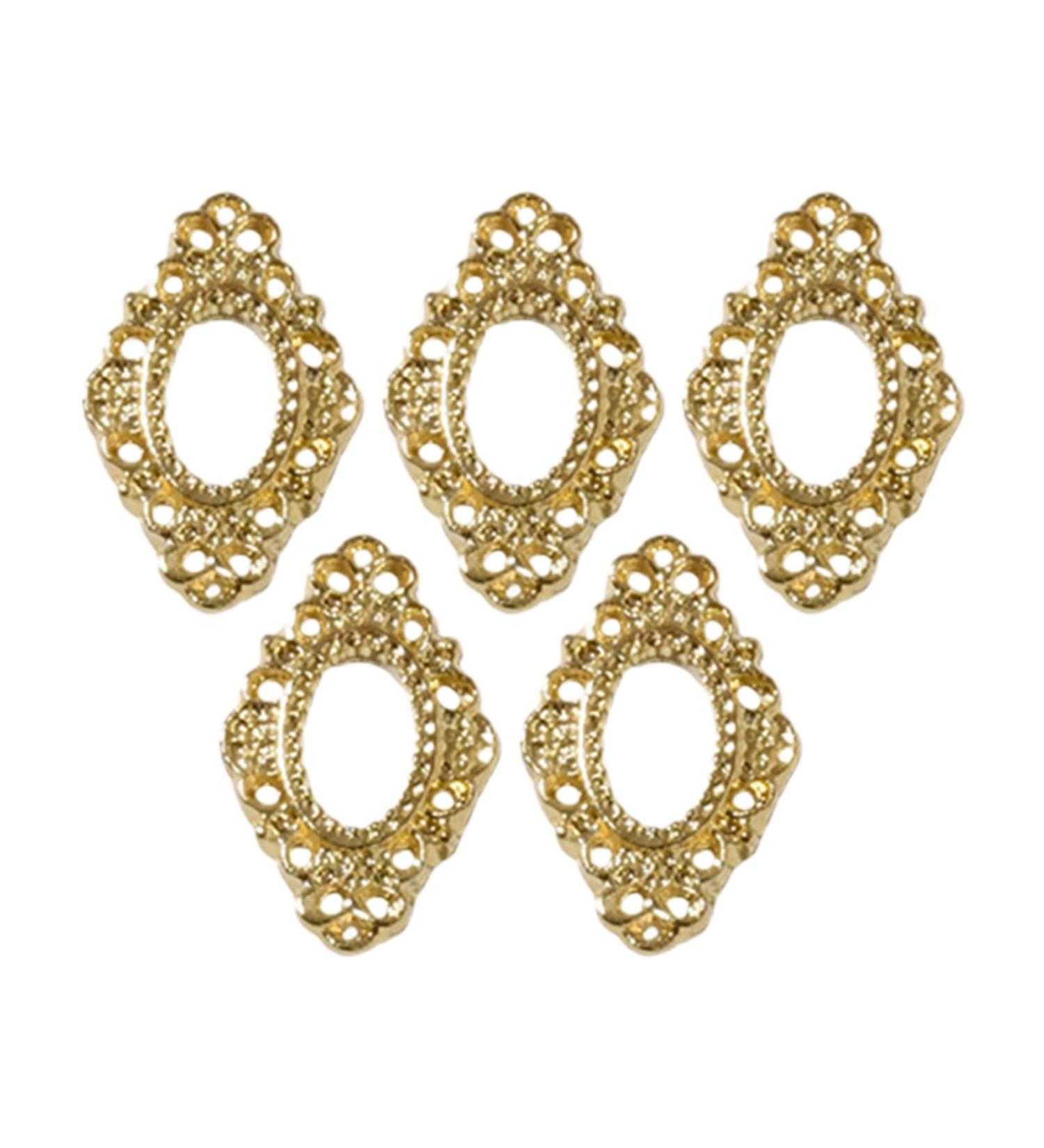 Nail Decor 5Pcs/Pack Nail Decor Vintage Hollow-Carved Design Alloy 3D Nail Manicure Craft Ornaments for Nail Design Nail Jewelry Women Fashion 1 - Buy Online on GoSupps.com